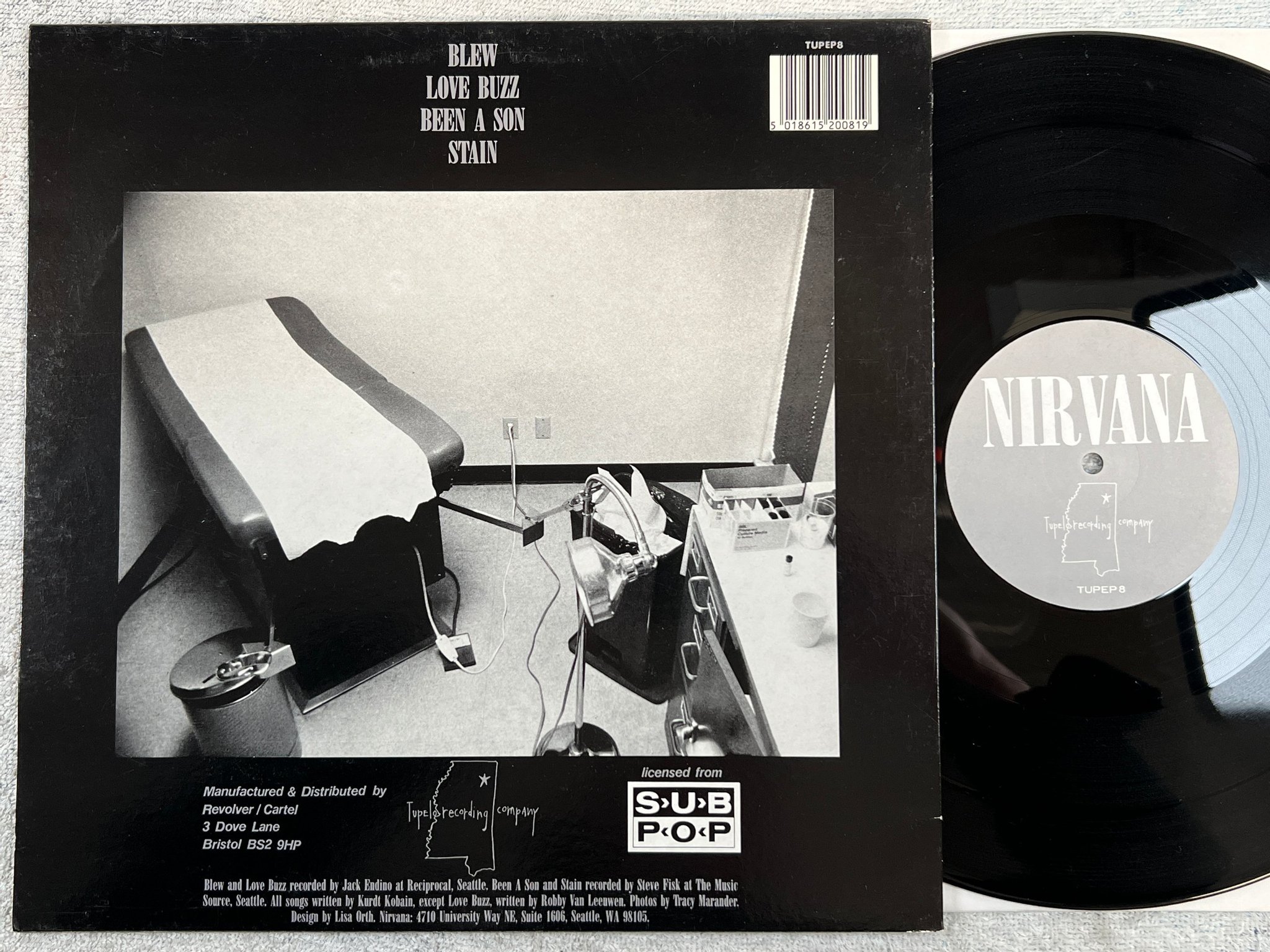 Omslagsbild för skivan NIRVANA Blew 12"ep -89 UK TULEPO TUPEP8 *** Mega Rare *** grunge