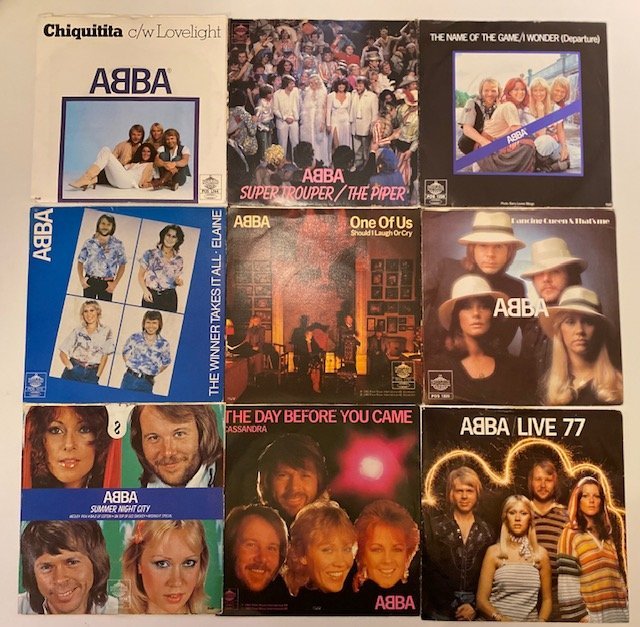 Omslagsbild för skivan 14 st ABBA singlar till Nyårsfesten !!! 