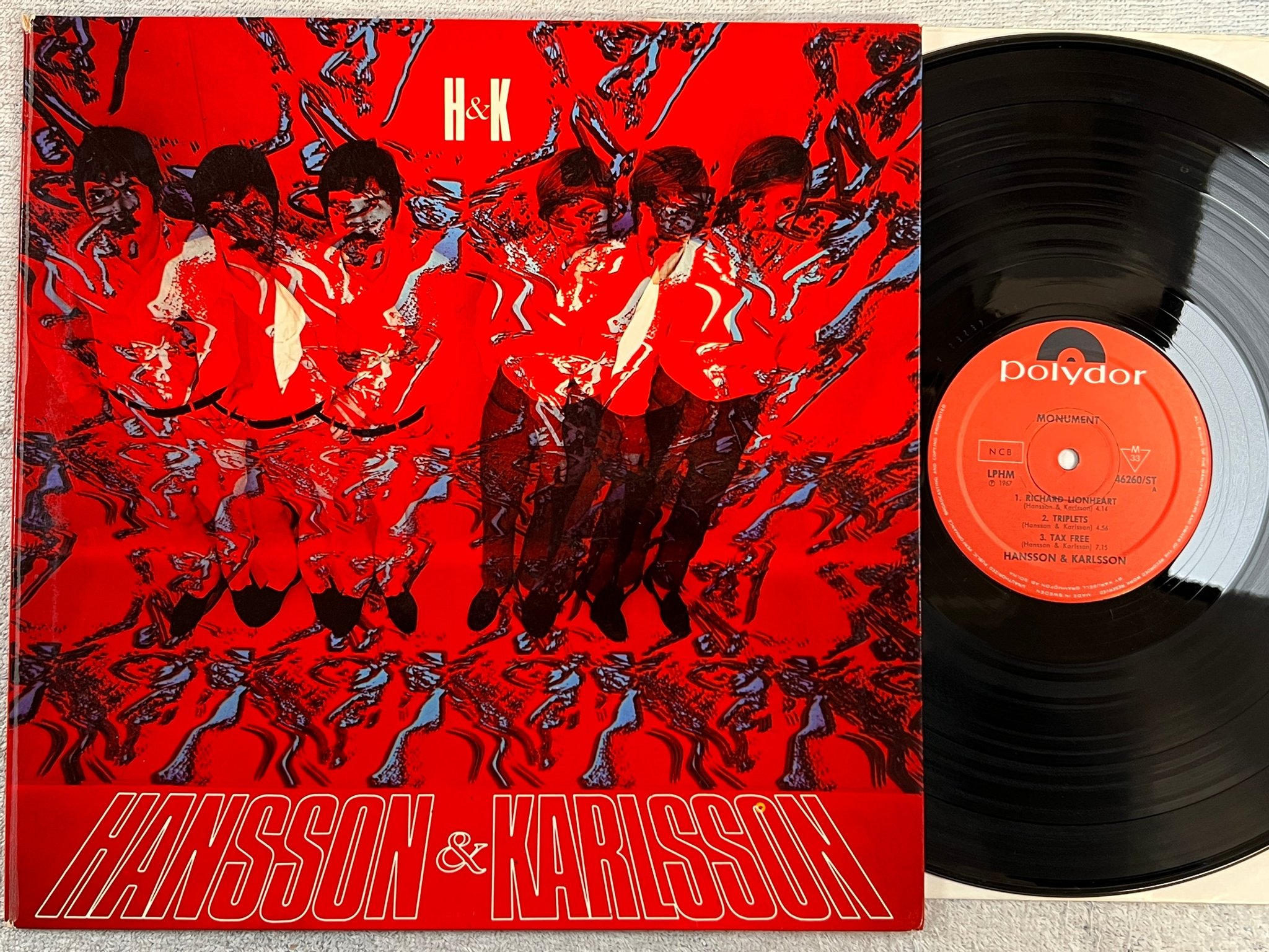 Omslagsbild för skivan HANSSON & KARLSSON monument LP -67 swe  POLYDOR 46260 ST ** classic **