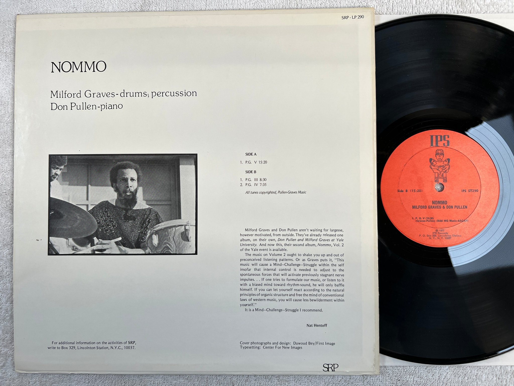 Omslagsbild för skivan MILFORD GRAVES & DON PULLEN nommo LP re US IPS ST290 ** rare ** free jazz 
