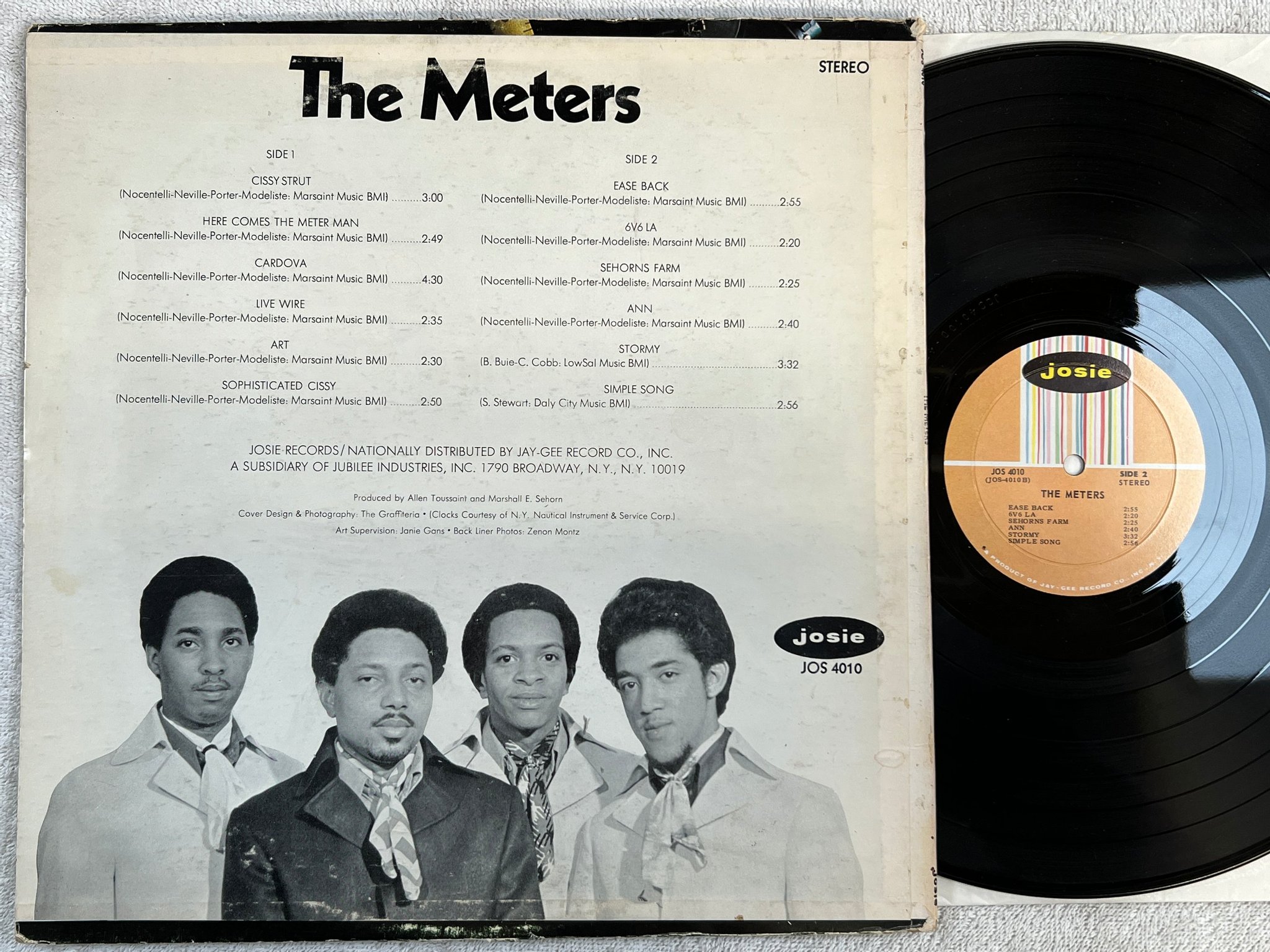 Omslagsbild för skivan THE METERS s/t LP -69 US JOSIE JOS 4010 **** intense funk classic *** OG COPY