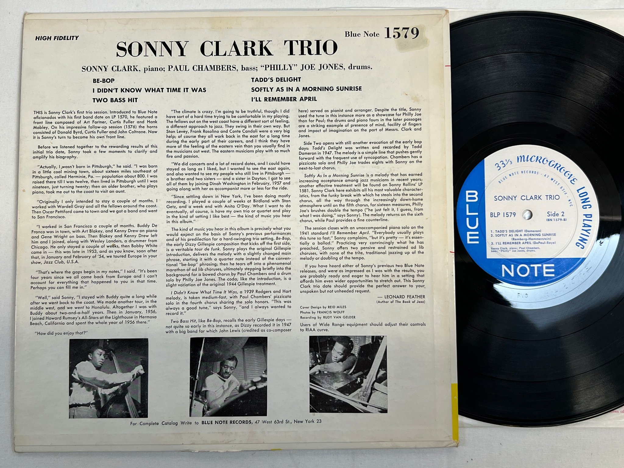 Omslagsbild för skivan SONNY CLARK TRIO s/t LP -58 US BLUE NOTE BLP 1579 ***** mega rare ***** 