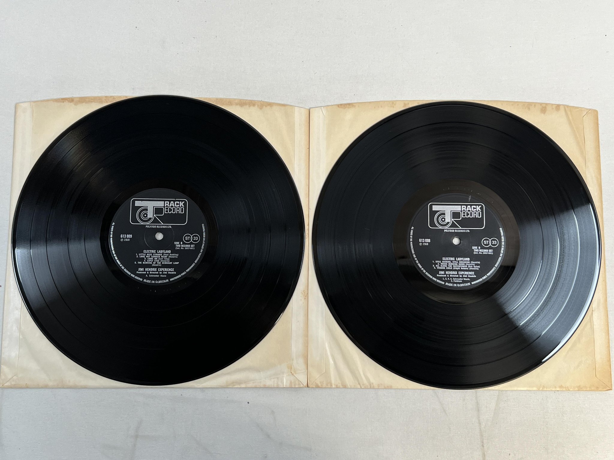 Omslagsbild för skivan JIMI HENDRIX EXPERIENCE electric ladyland LP -68 UK TRACK 613 008