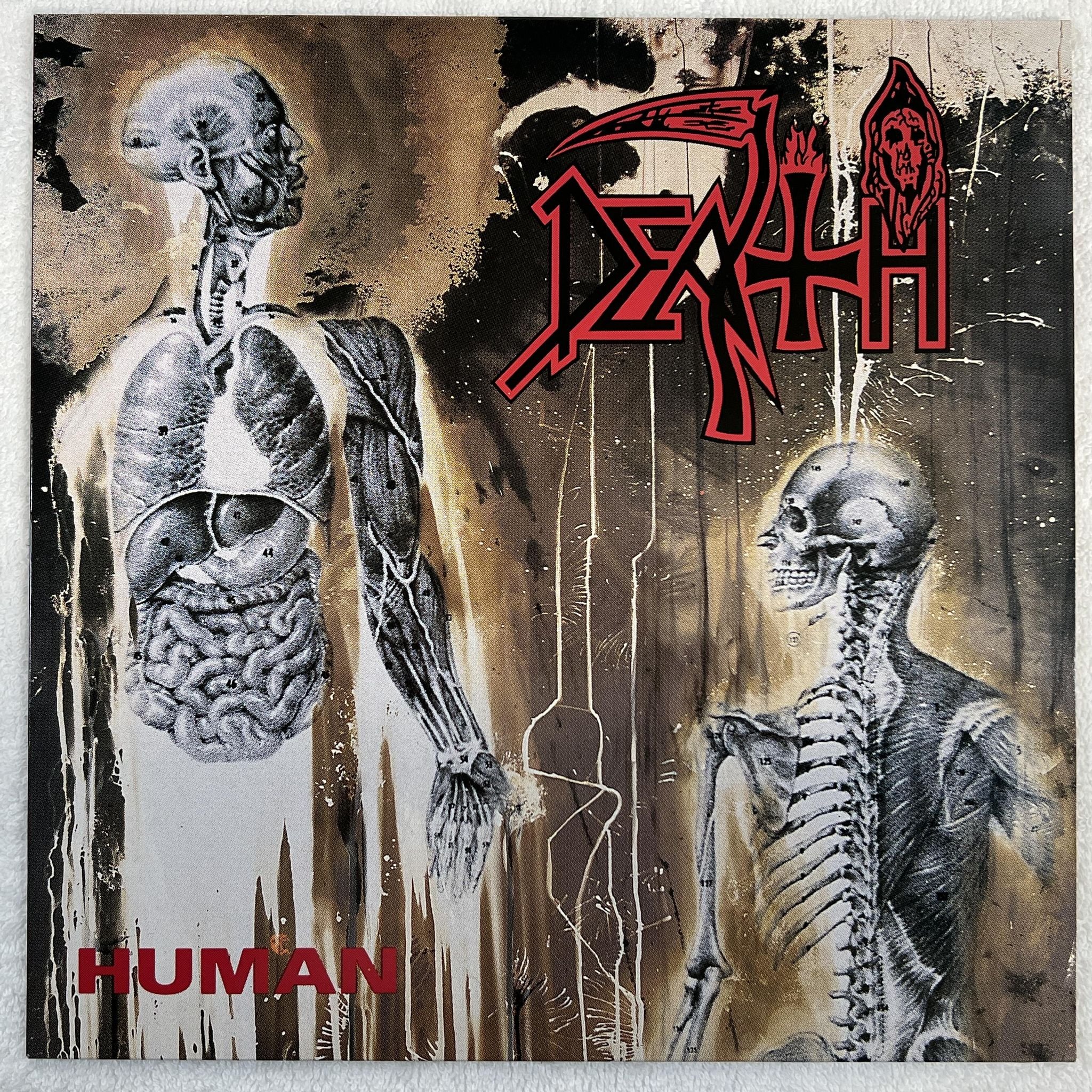 Omslagsbild för skivan DEATH human LP -91 R/C RC 9238 1 ***** mega rare death metal *****