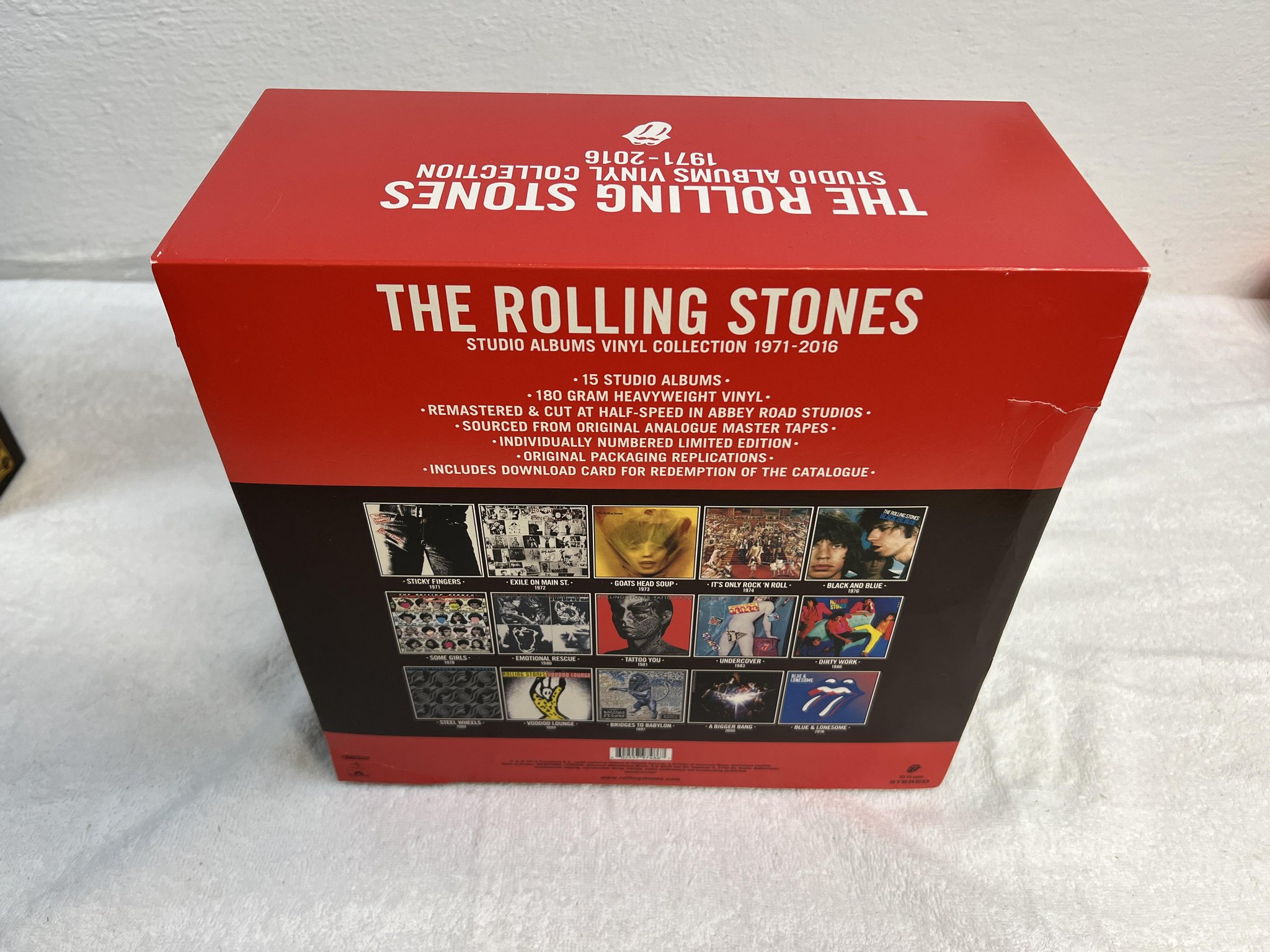 Omslagsbild för skivan ROLLING STONES Studio Albums Vinyl Collection 1971-2016 BOX SET 2018 ** RARE **