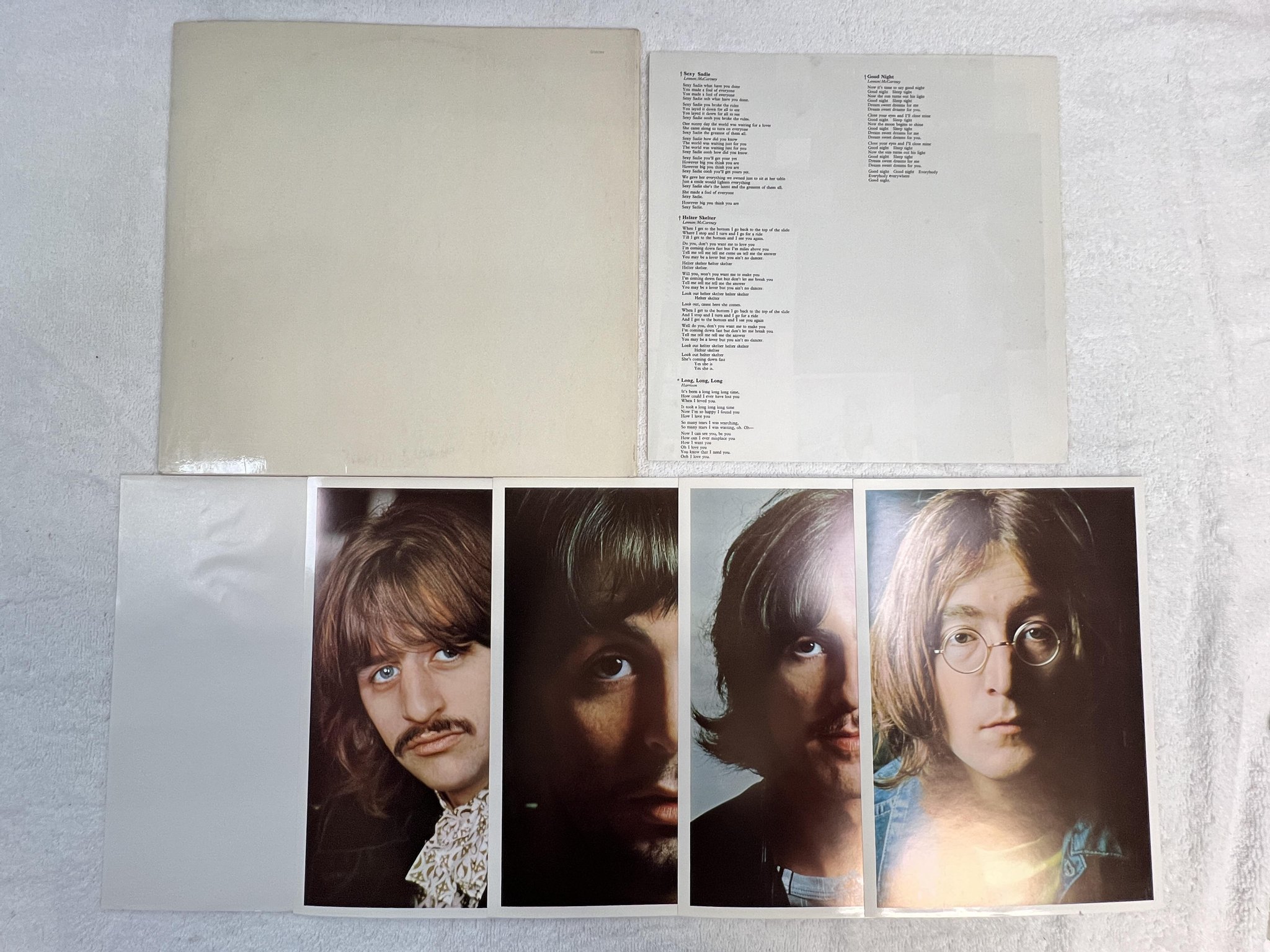 Omslagsbild för skivan THE BEATLES white album 2xLP -68 UK PCS 7067/68 *** complete copy ***