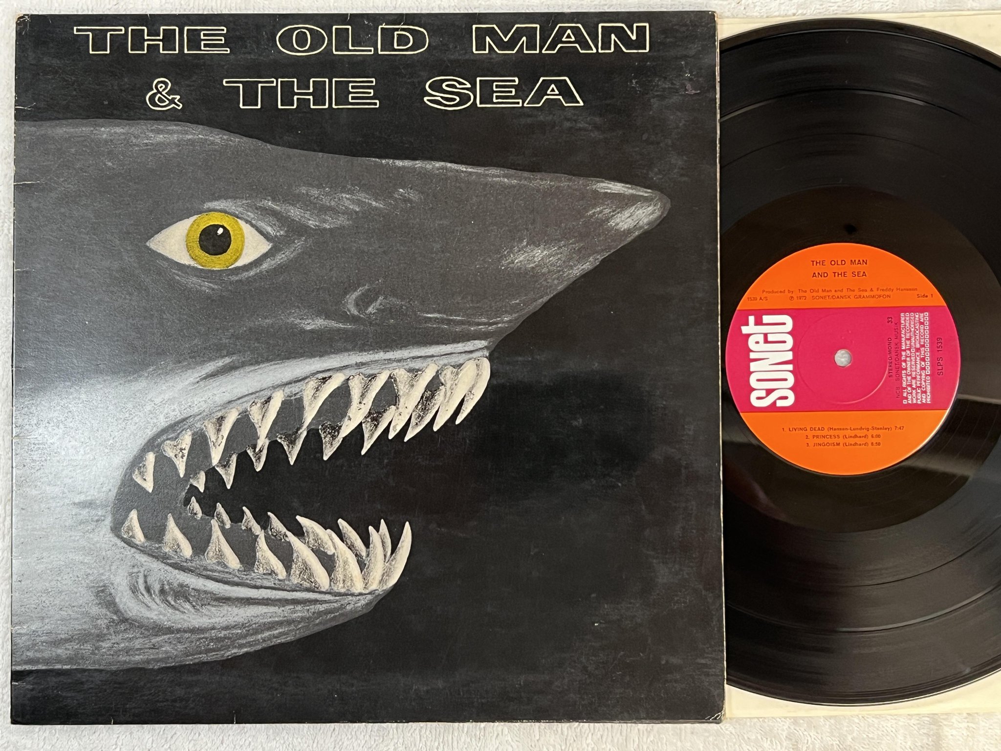 Omslagsbild för skivan THE OLD MAN & THE SEA s/t LP -72 Den SONET SLPS 1539 *** KILLER RARE PROG ***