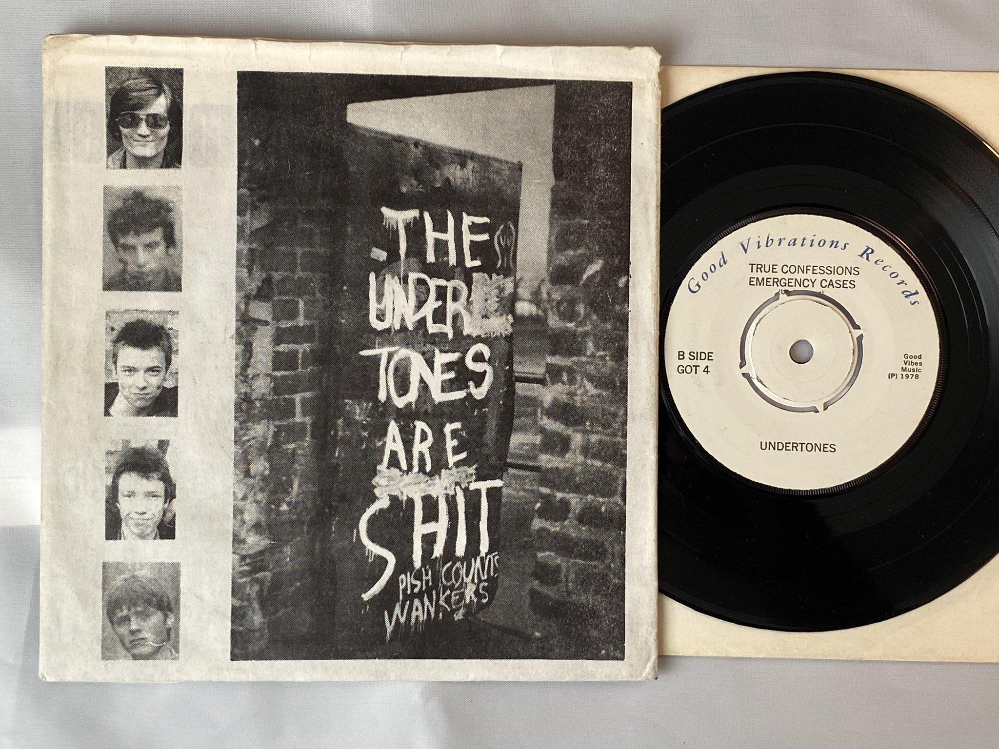 Omslagsbild för skivan THE UNDERTONES teenage kicks 7" -78 UK good vibrations GOT 4 *** RARE PUNK ***