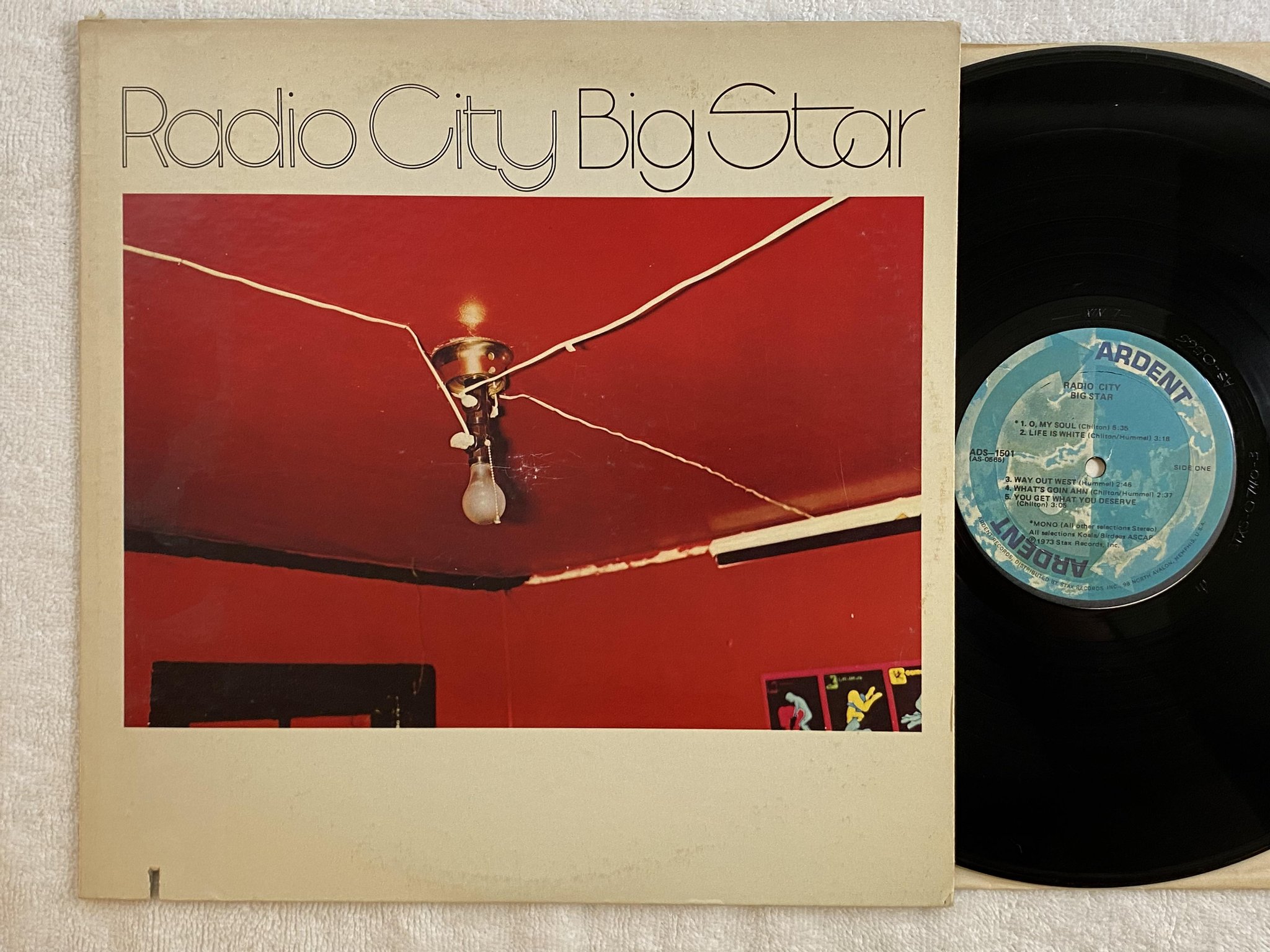 Omslagsbild för skivan BIG STAR Radio City LP -74 US ardent ADS-1501 *** Rare Sonic Pressing ***