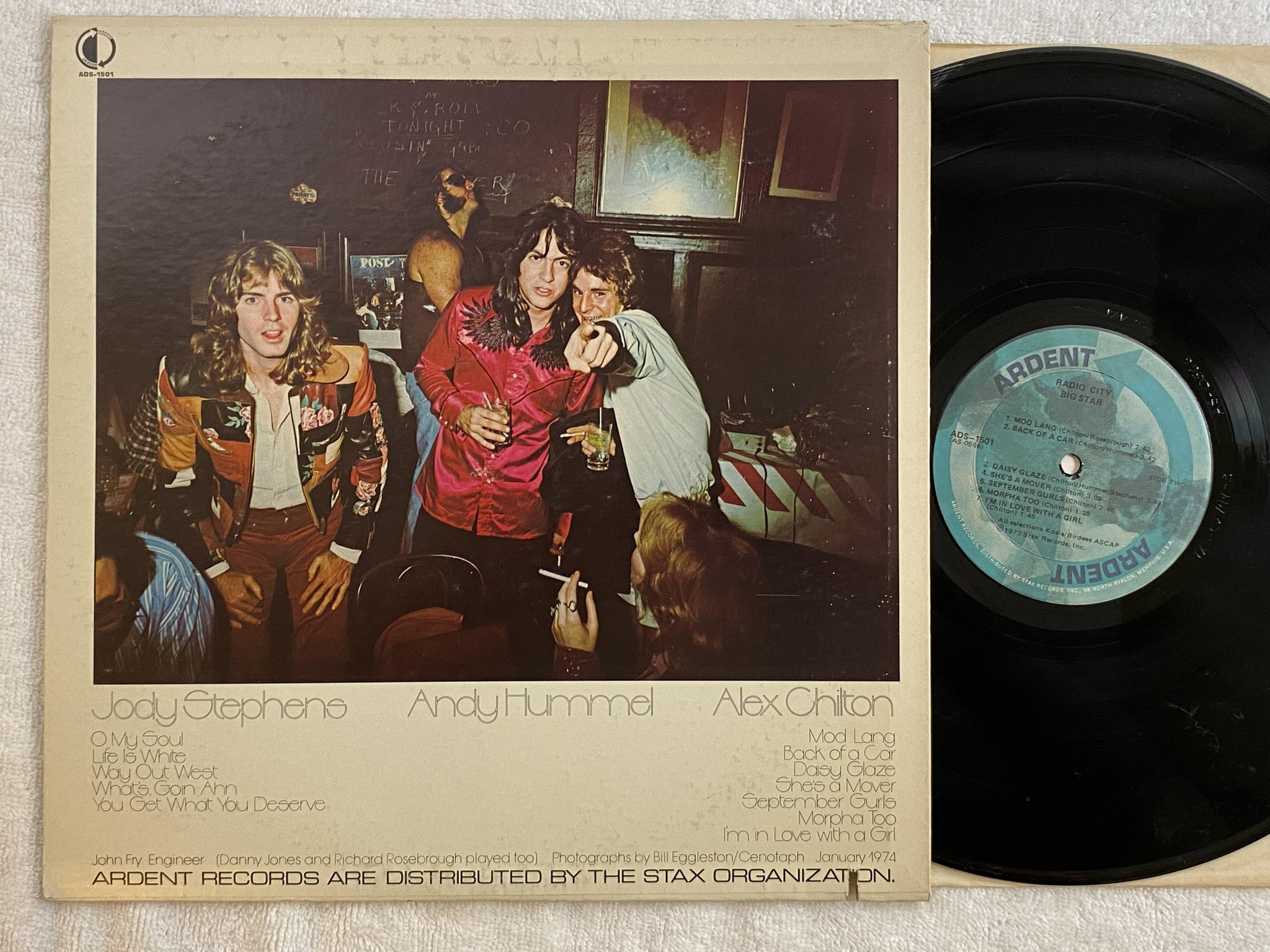 Omslagsbild för skivan BIG STAR Radio City LP -74 US ardent ADS-1501 *** Rare Sonic Pressing ***