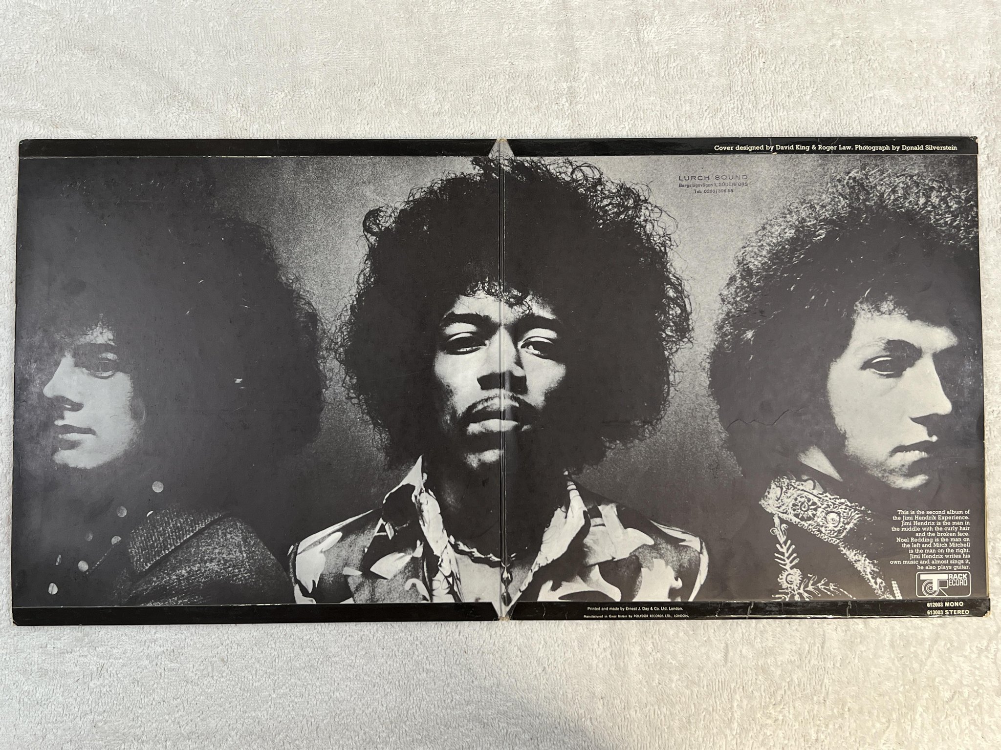 Omslagsbild för skivan JIMI HENDRIX EXPERIENCE axis: bold as love LP -67 UK TRACK 613003 *** YEAH! ***