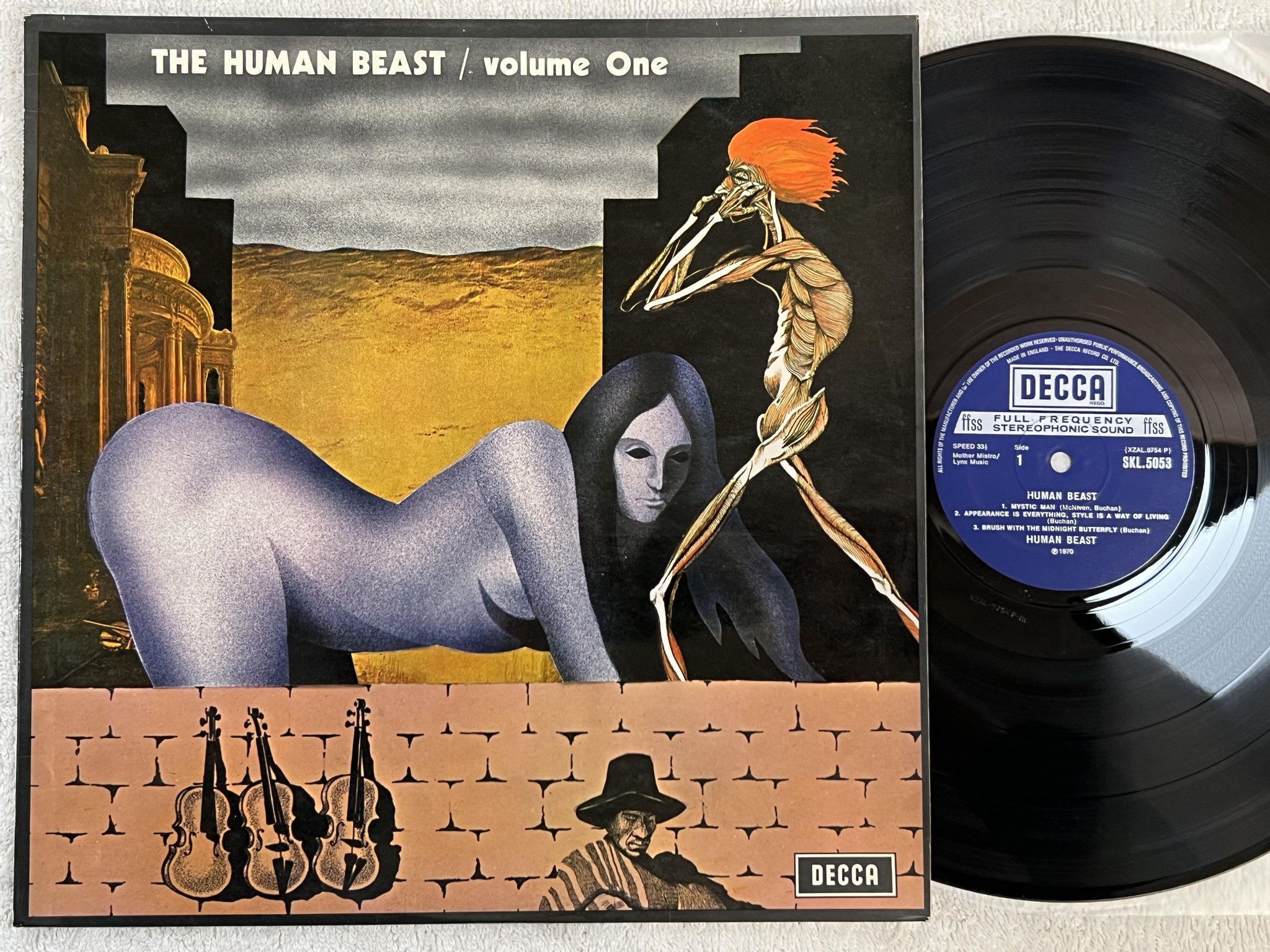 Omslagsbild för skivan THE HUMAN BEAST volume one LP -70 UK DECCA SKL 5053 *** MONSTER RARE ***