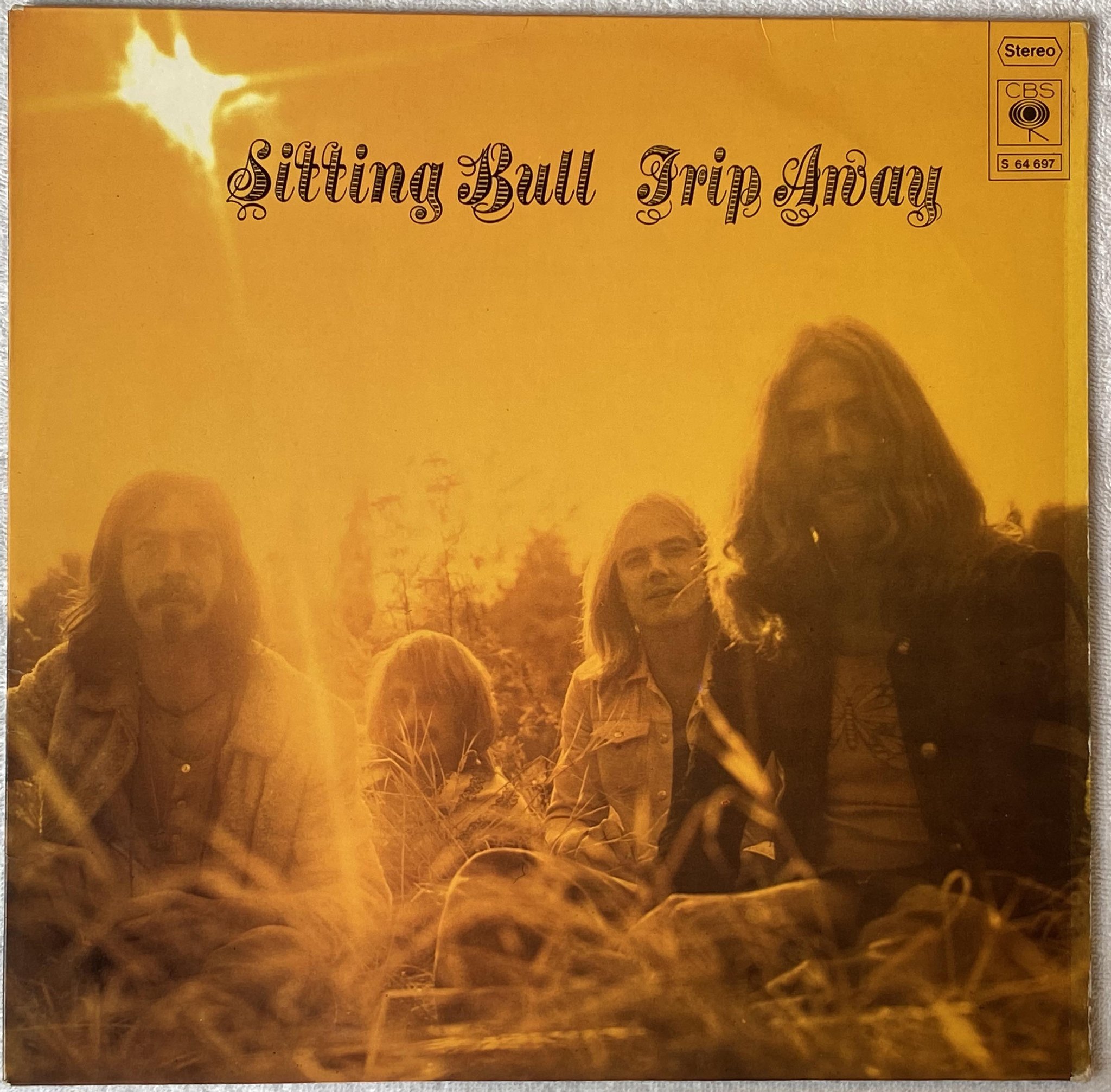 Omslagsbild för skivan SITTING BULL Trip Away LP -71 Ger CBS 64697 *** rare kraut rock ***