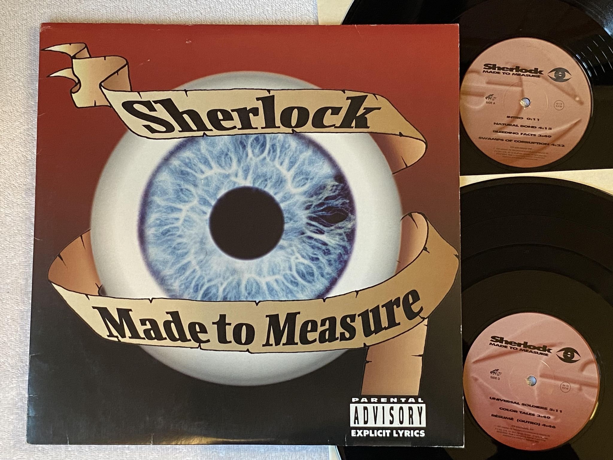 Omslagsbild för skivan SHERLOCK made to measure 2xLP -97 ROOFTOP RTP 52321 ***** RARE ORIGINAL *****