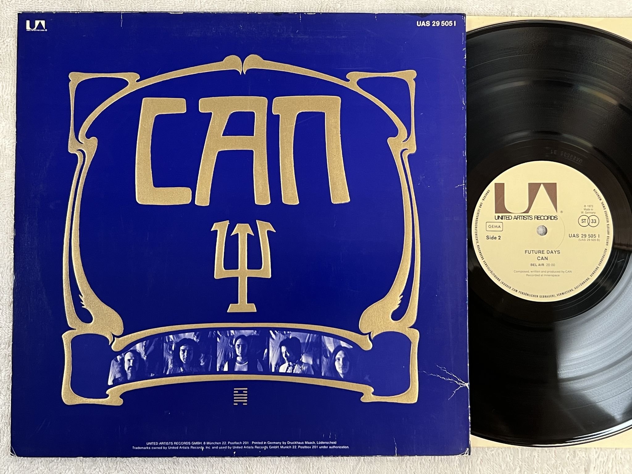 Omslagsbild för skivan CAN future days LP -73 Ger UNITED ARTISTS UAS 29505 I *** RARE KRAUTROCK ***