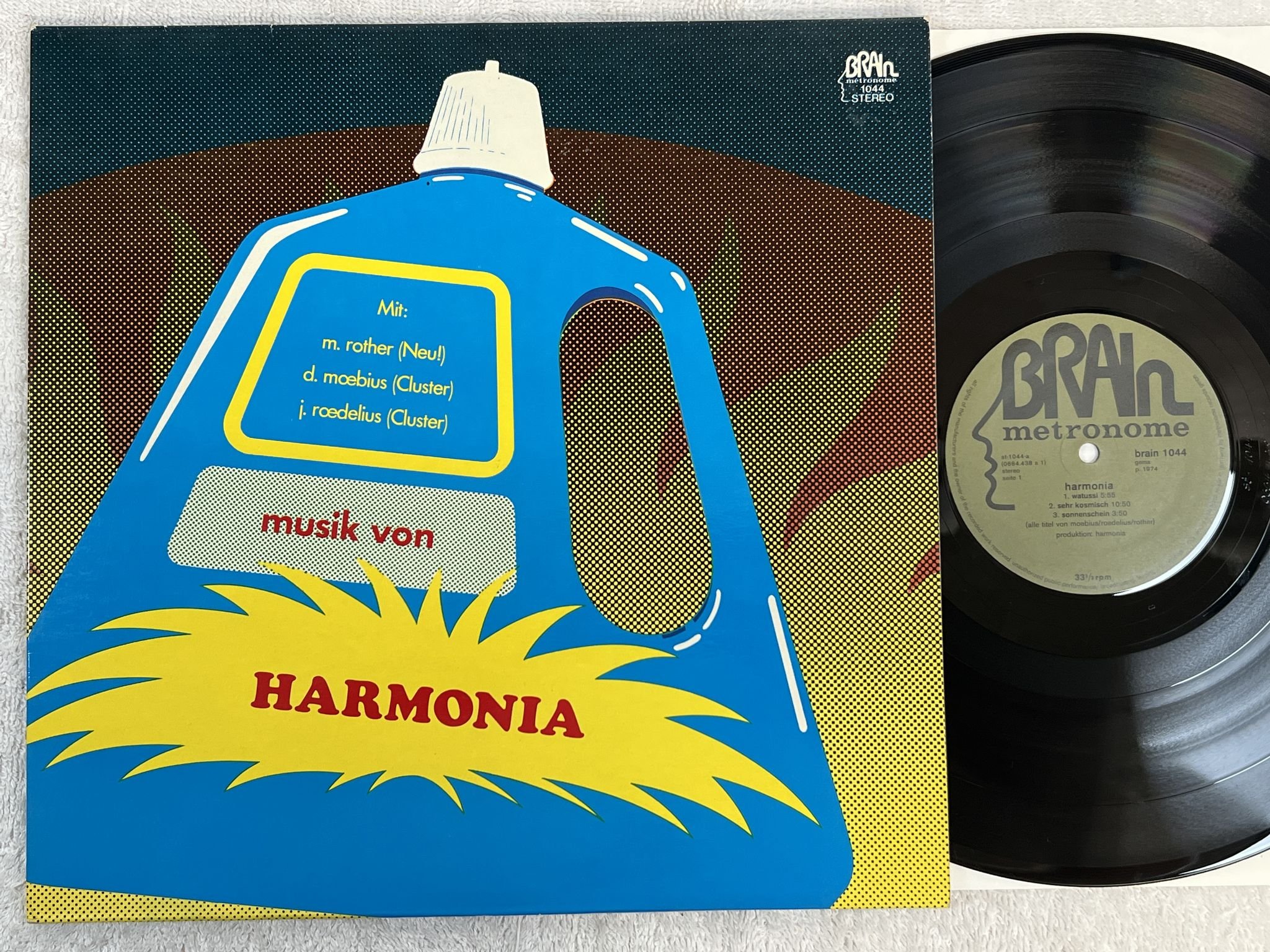 Omslagsbild för skivan HARMONIA Musik Von Harmonia LP -74 Ger BRAIN 1044 *** MEGA RARE KRAUT ***