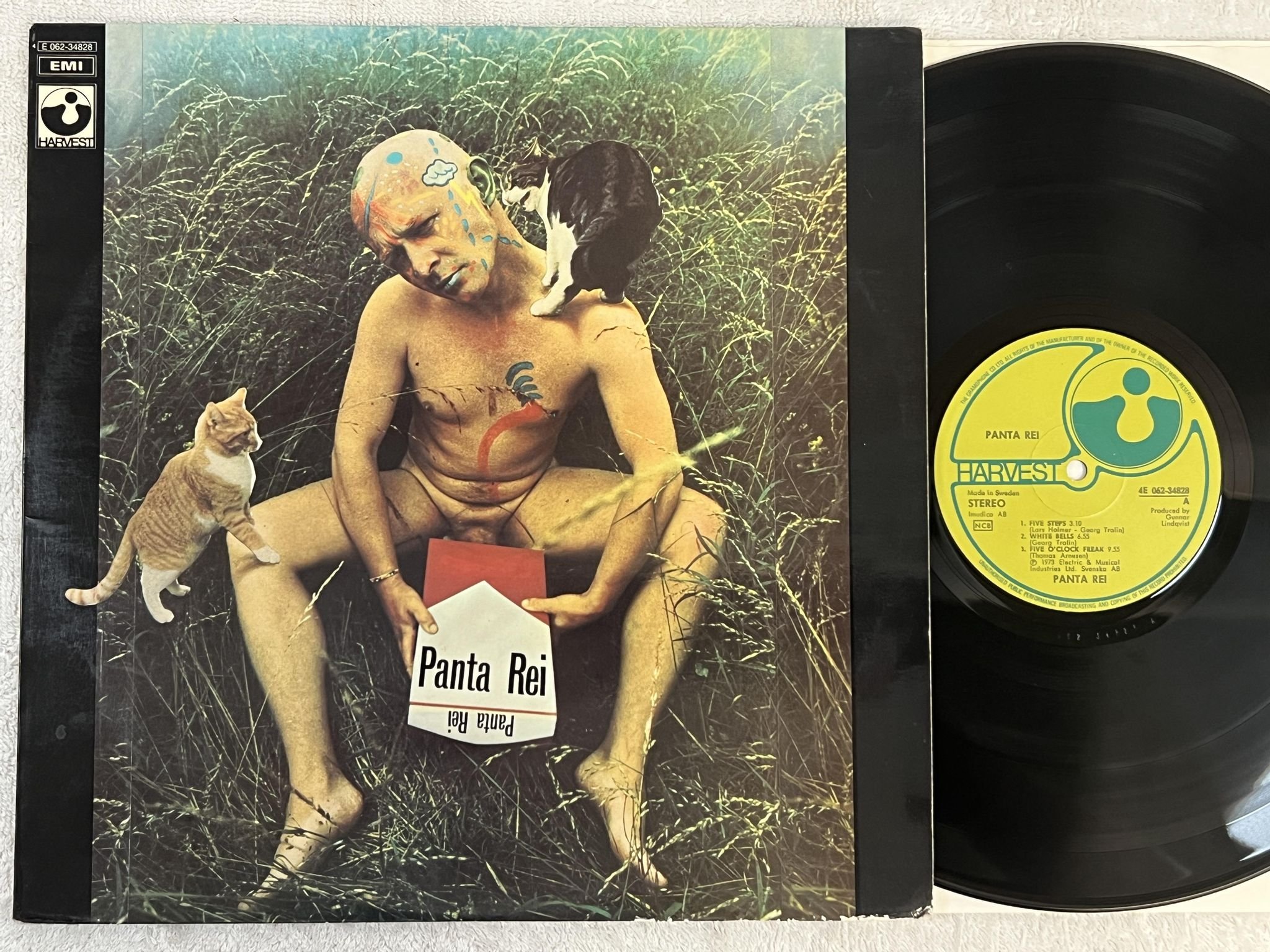 Omslagsbild för skivan PANTA REI s/t LP -73 Swe HARVEST 4E 062-34828 *** RARE PROG ***