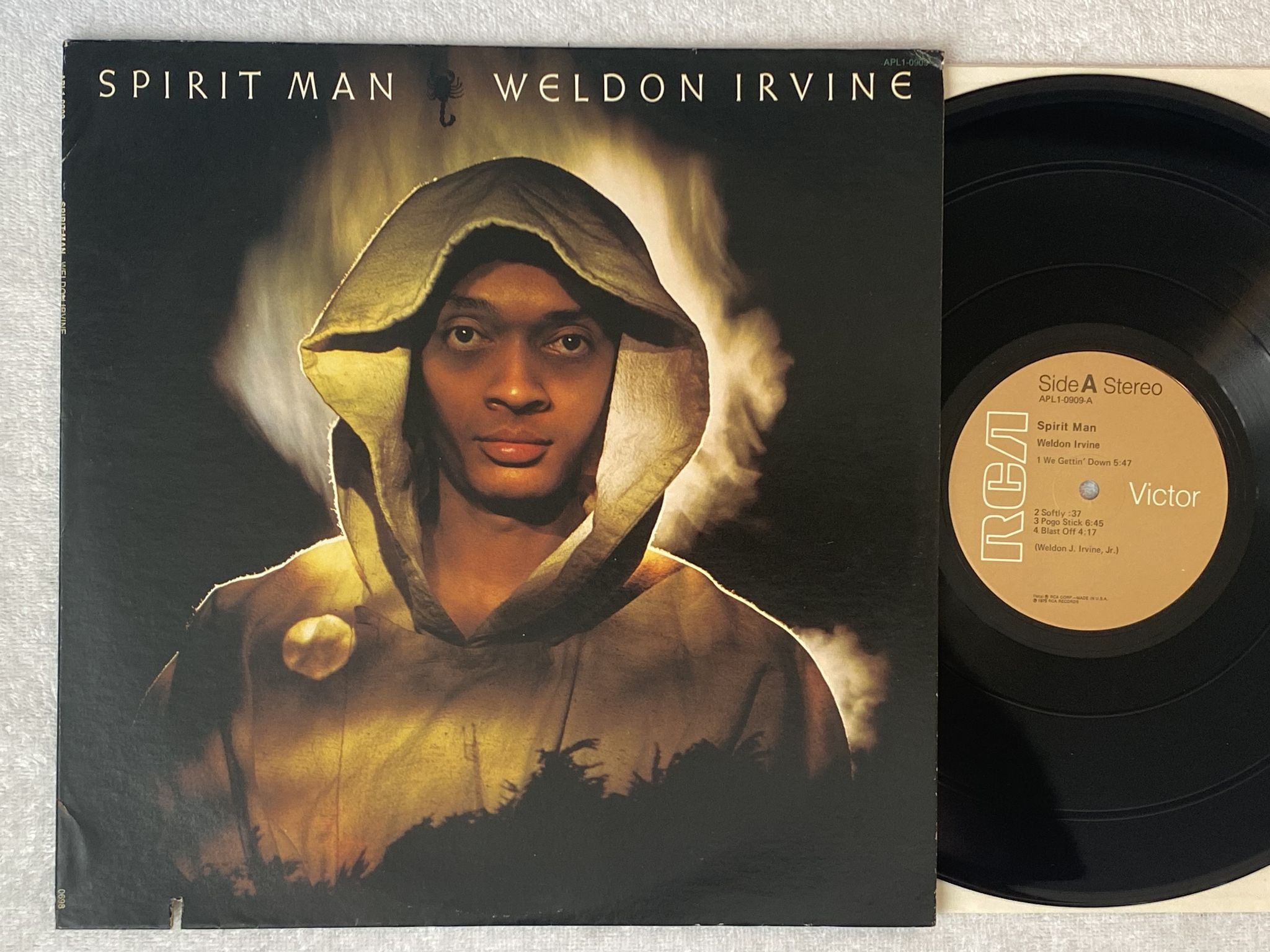 Omslagsbild för skivan WELDON IRVINE spirit man LP -75 US RCA APL1-0909 *** funk jazz funk ***