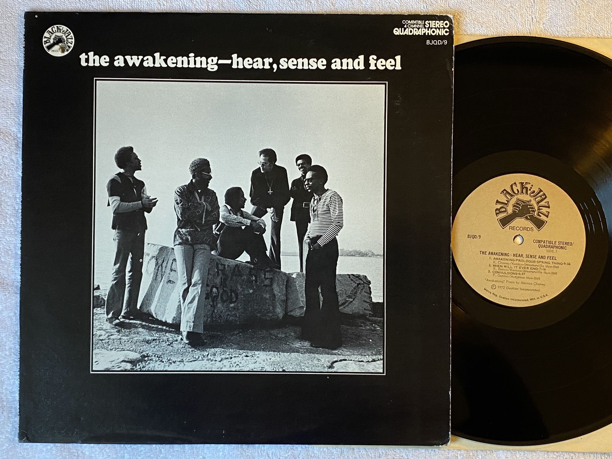 Omslagsbild för skivan THE AWAKENING hear sense and feel LP -72 US BLACK JAZZ BJQD/9 * rare soul-jazz *