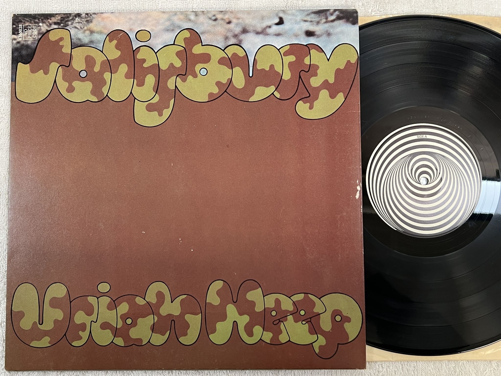 Omslagsbild för skivan URIAH HEEP salisbury LP -71 UK VERTIGO swirl 6360 028 *** HARD PROG / PSYCH ***