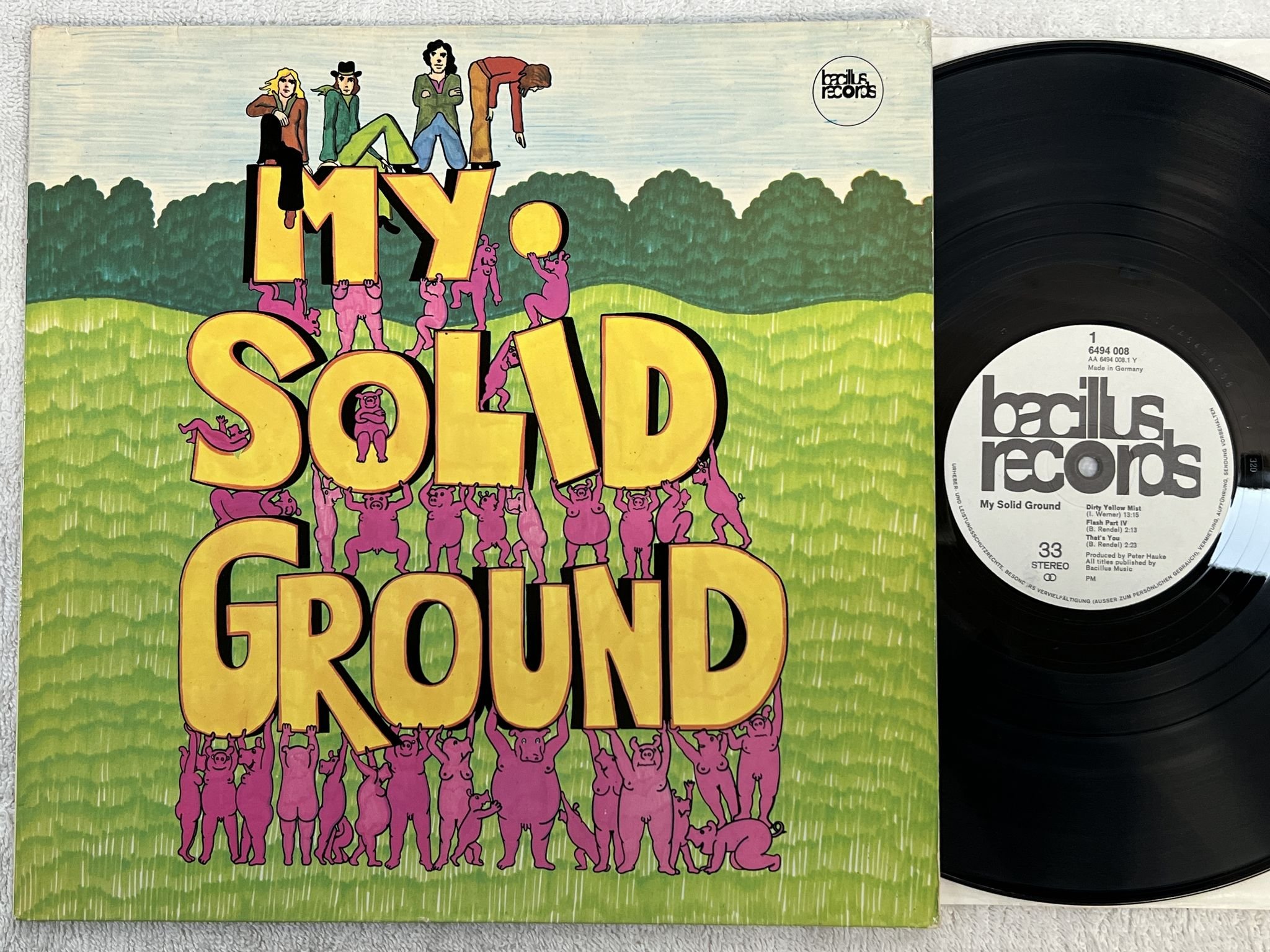 Omslagsbild för skivan MY SOLID GROUND s/t LP -71 Ger BACILLUS 6494 008 *** MEGA RARE HARD PROG ***