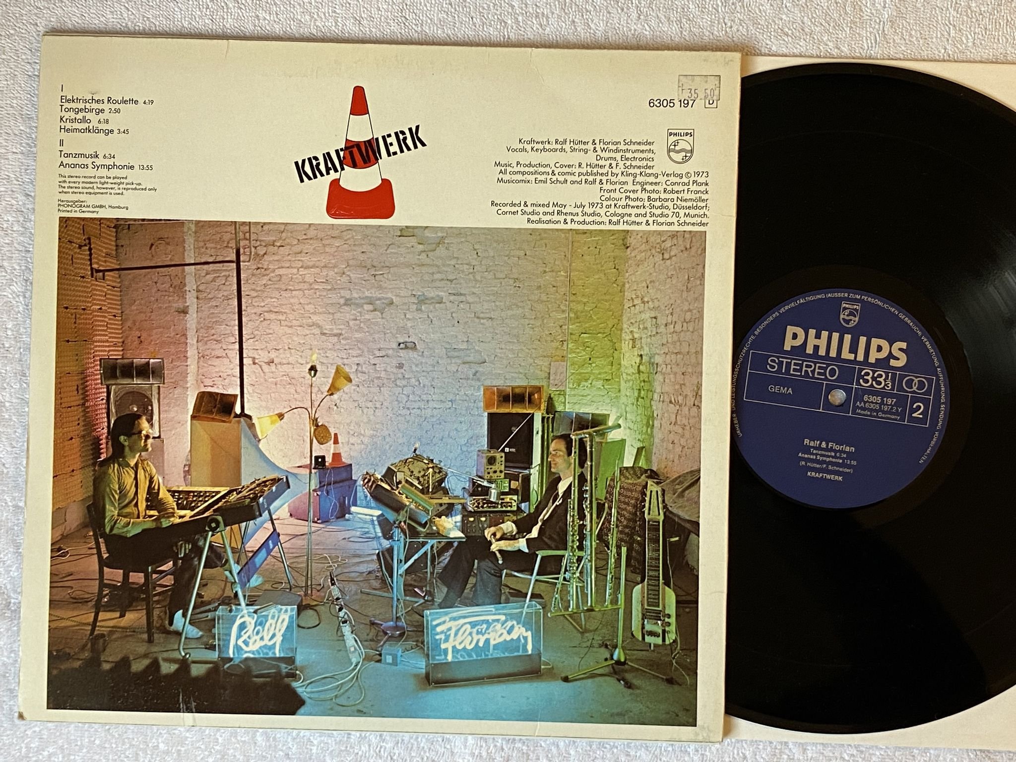 Omslagsbild för skivan KRAFTWERK Ralf & Florian LP -73 Ger PHILIPS 6305 197 ***** w/ rare poster *****