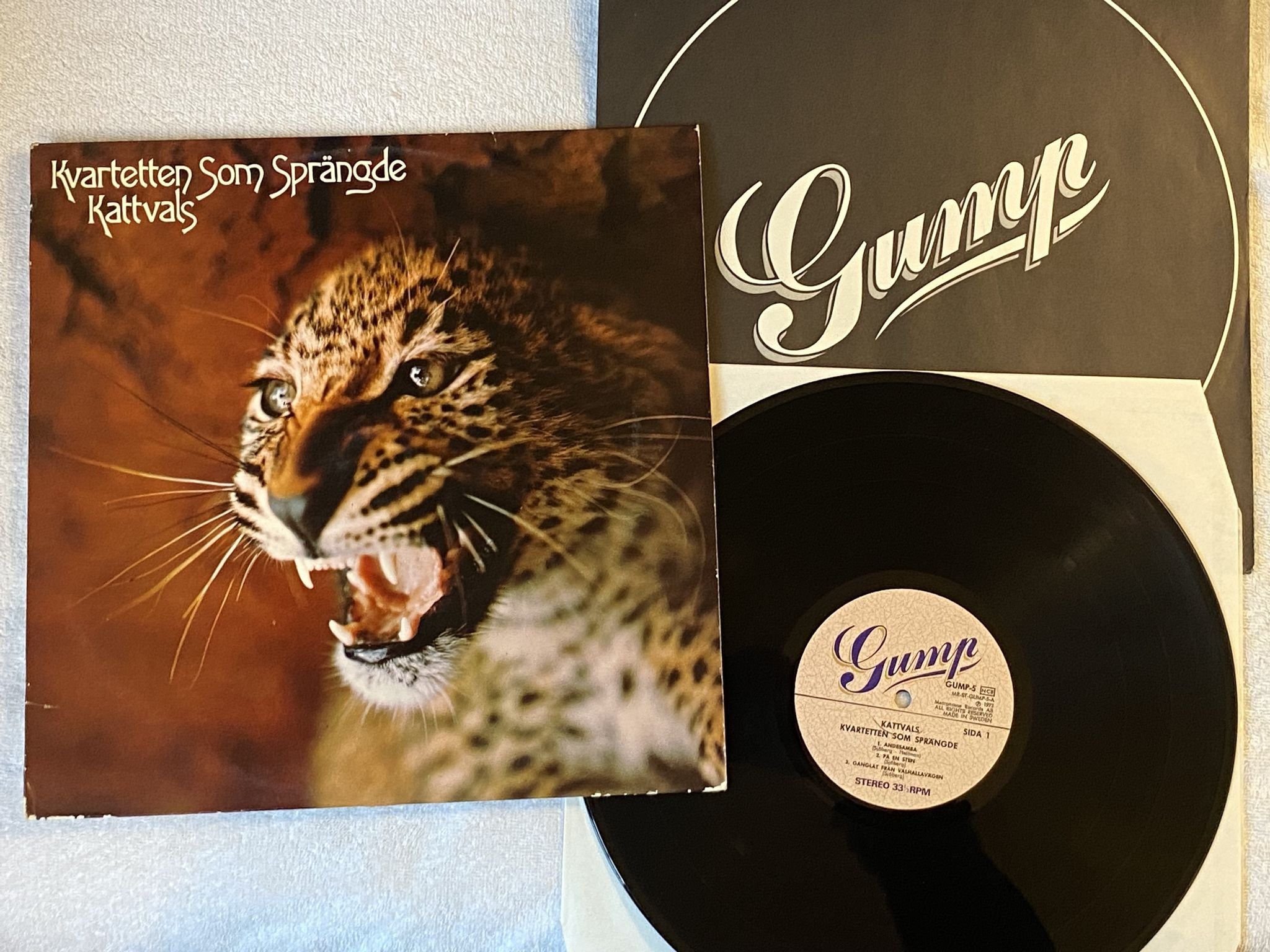 Omslagsbild för skivan KVARTETTEN SOM SPRÄNGDE Kattvals LP -73 Swe GUMP - 5 *** RARE PROG ***