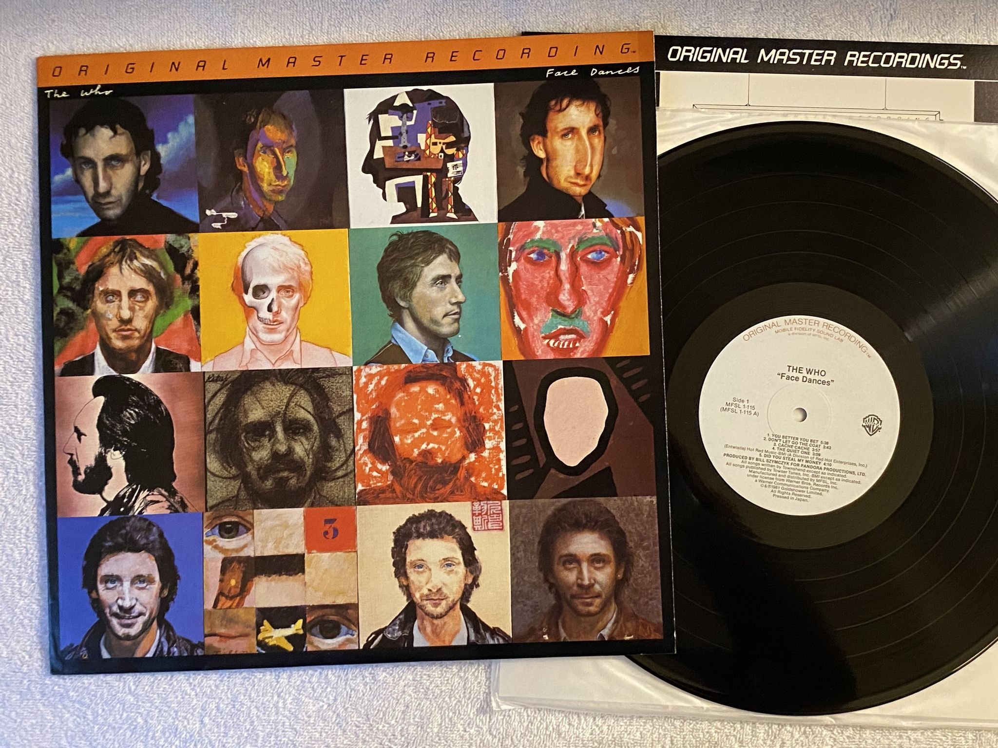 Omslagsbild för skivan THE WHO face dances LP US MOBILE FIDELITY SOUND LAB MFSL 1-115 * Audiophile *