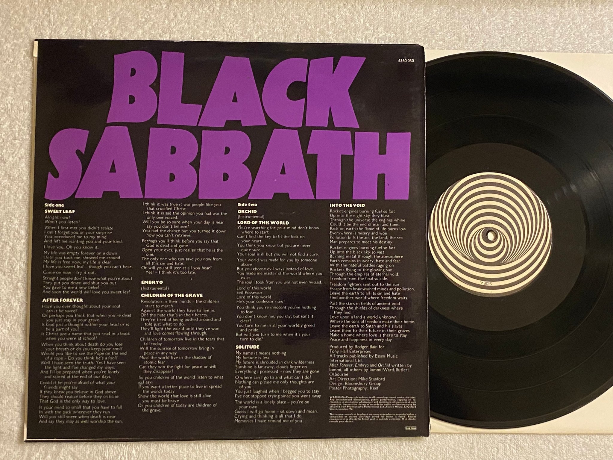 Omslagsbild för skivan BLACK SABBATH master of reality LP ncb VERTIGO 6360 050