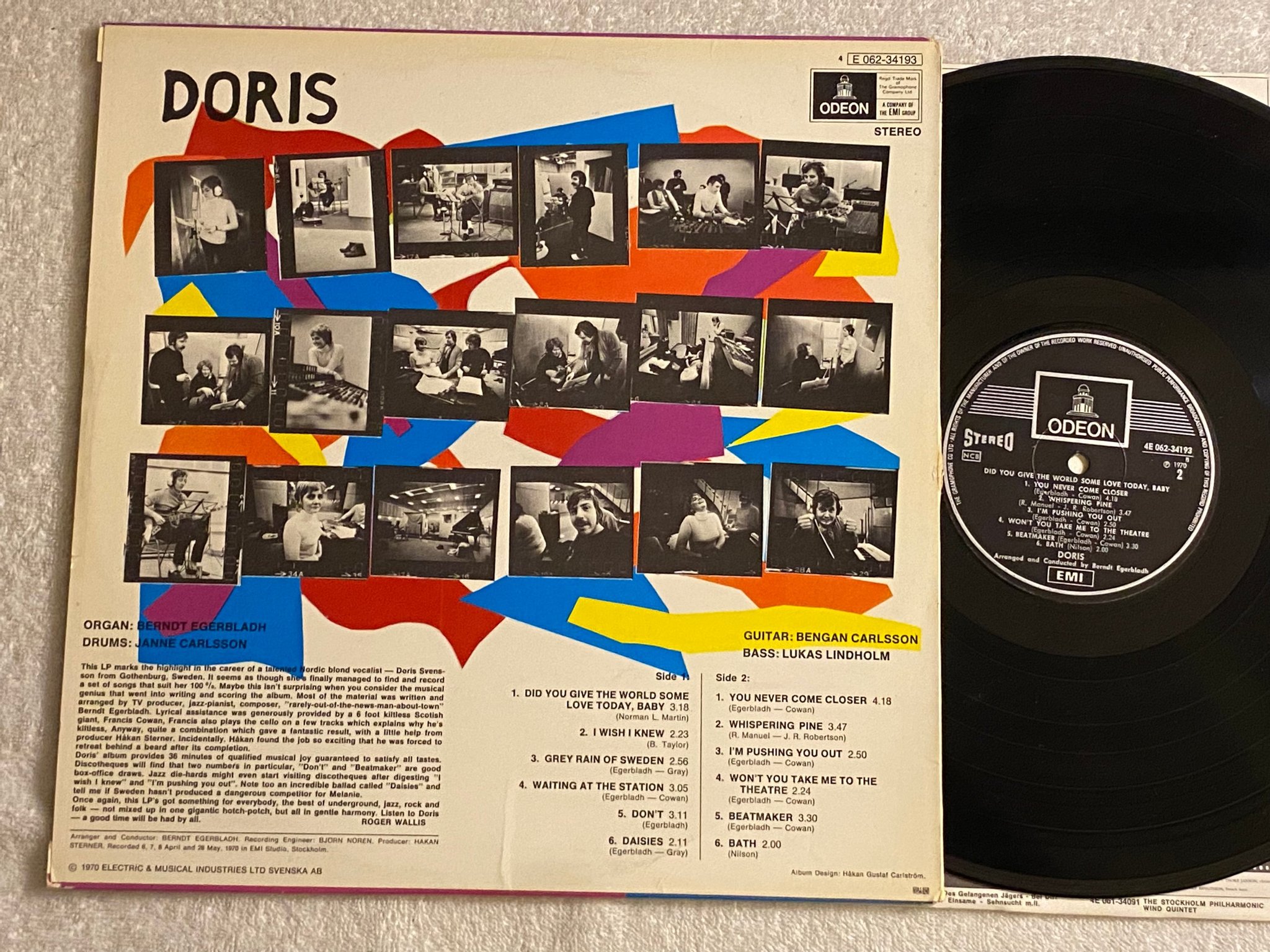 Omslagsbild för skivan DORIS did you give the world some love today, baby LP -70 ODEON ** ULTRA RARE **