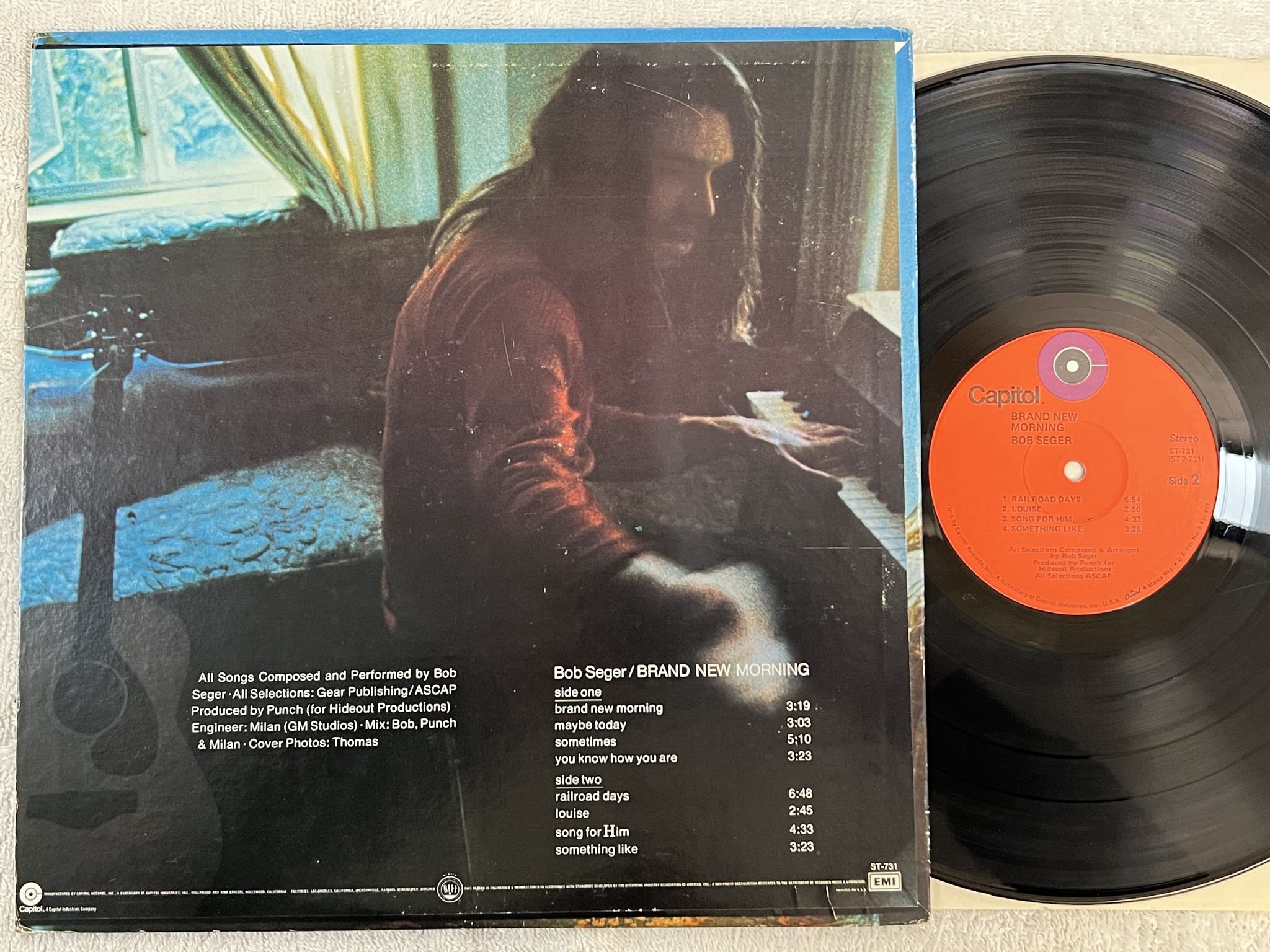 Omslagsbild för skivan BOB SEGER brand new morning LP US CAPITOL ST-731