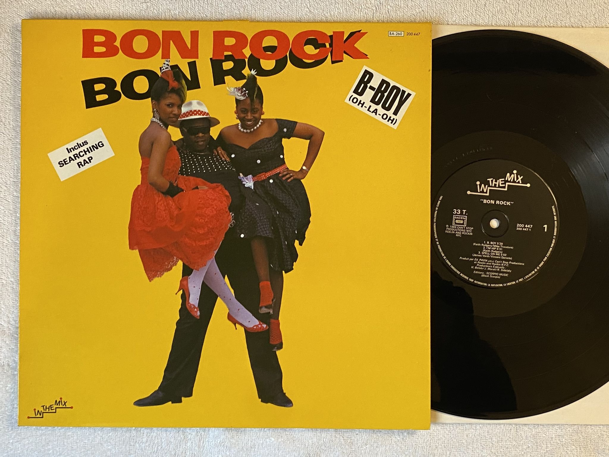 Omslagsbild för skivan BON ROCK B-Boy (Oh-La-Oh) LP -83 France IN THE MIX 200447 ** DISCO RAP **