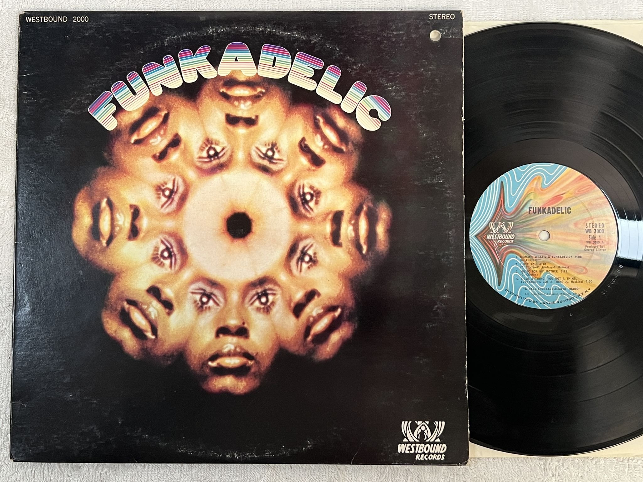 Omslagsbild för skivan FUNKADELIC s/t LP -70 US WESTBOUND WB 2000 *** PSYCH / FUNK ***