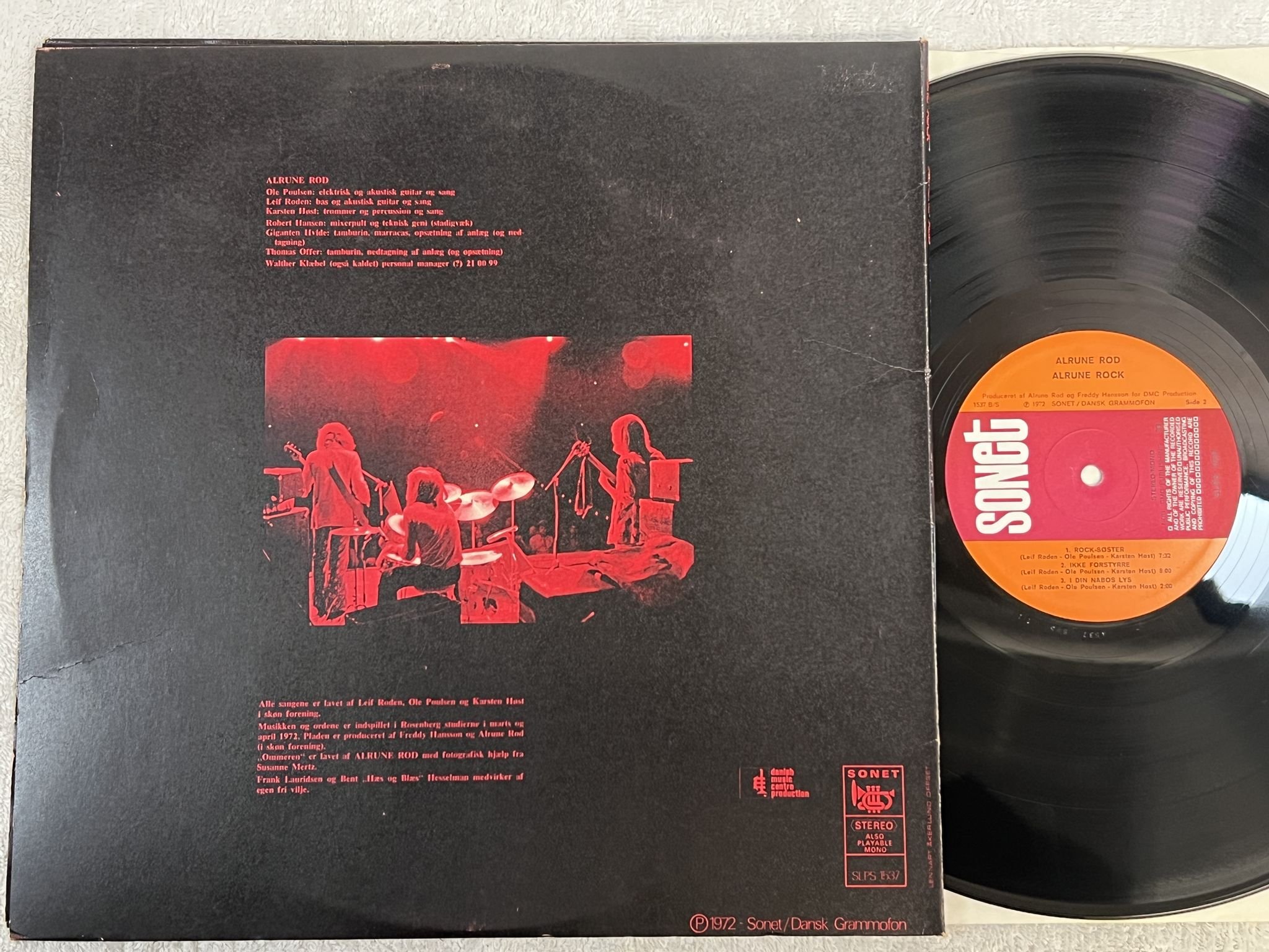 Omslagsbild för skivan ALRUNE ROD Alrune Rock LP -72 Den SONET SLPS 1537 ** PSYCH / BLUES **