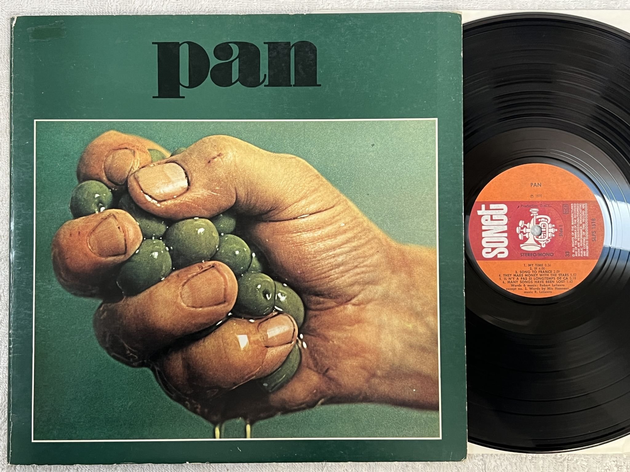 Omslagsbild för skivan PAN s/t LP -70 Den SONET SLPS 1518 *** RARE DANISH PROG ***