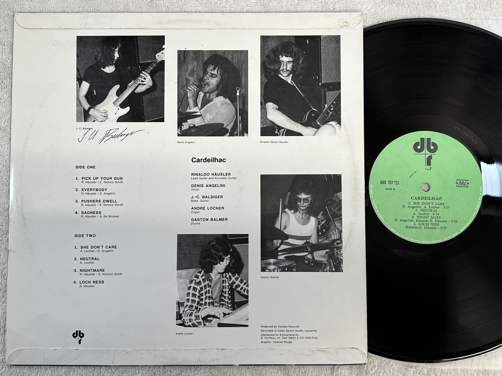 Omslagsbild för skivan CARDEILHAC s/t LP -71 Switzerland DBR 703 721 *** MEGA RARE HARD PROG ***