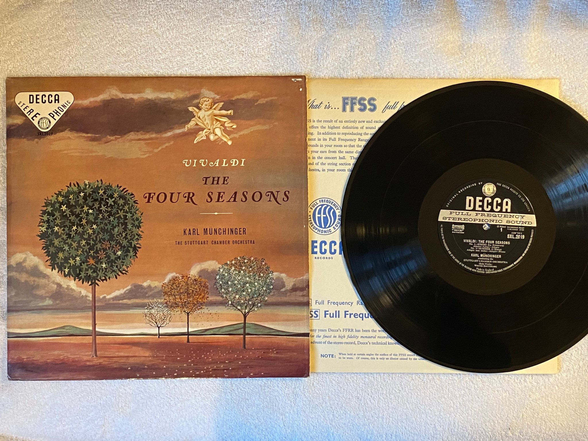 Omslagsbild för skivan MUNCHINGER Vivaldi: the four seasons LP -58 DECCA SXL 2019 1st Ed Blue Back