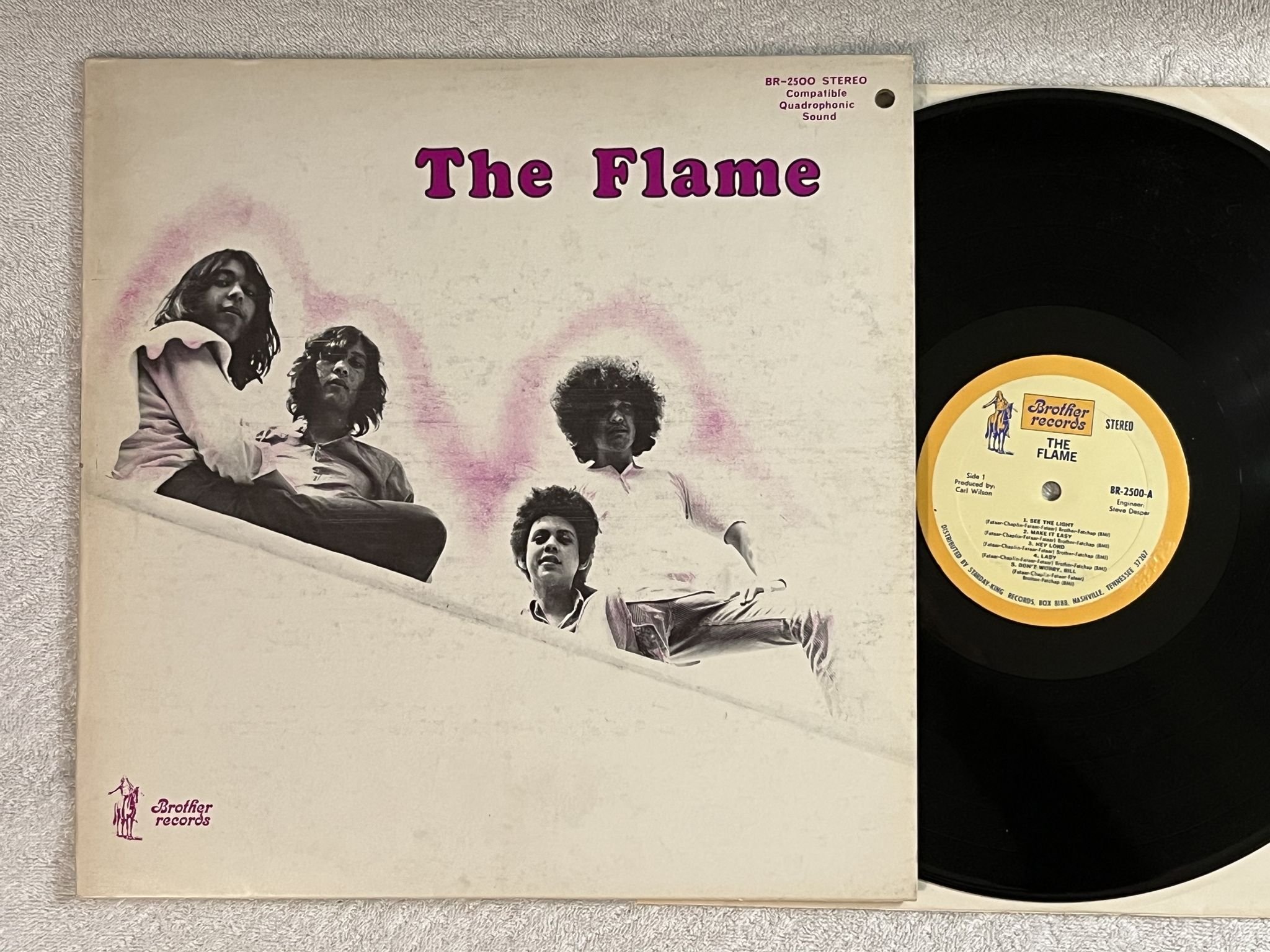 Omslagsbild för skivan THE FLAME s/t LP -70 US BROTHER BR-2500 *** RARE PSYCH / POSTER ***