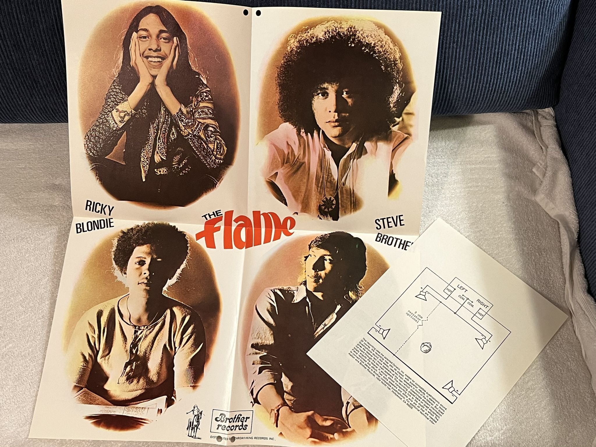 Omslagsbild för skivan THE FLAME s/t LP -70 US BROTHER BR-2500 *** RARE PSYCH / POSTER ***