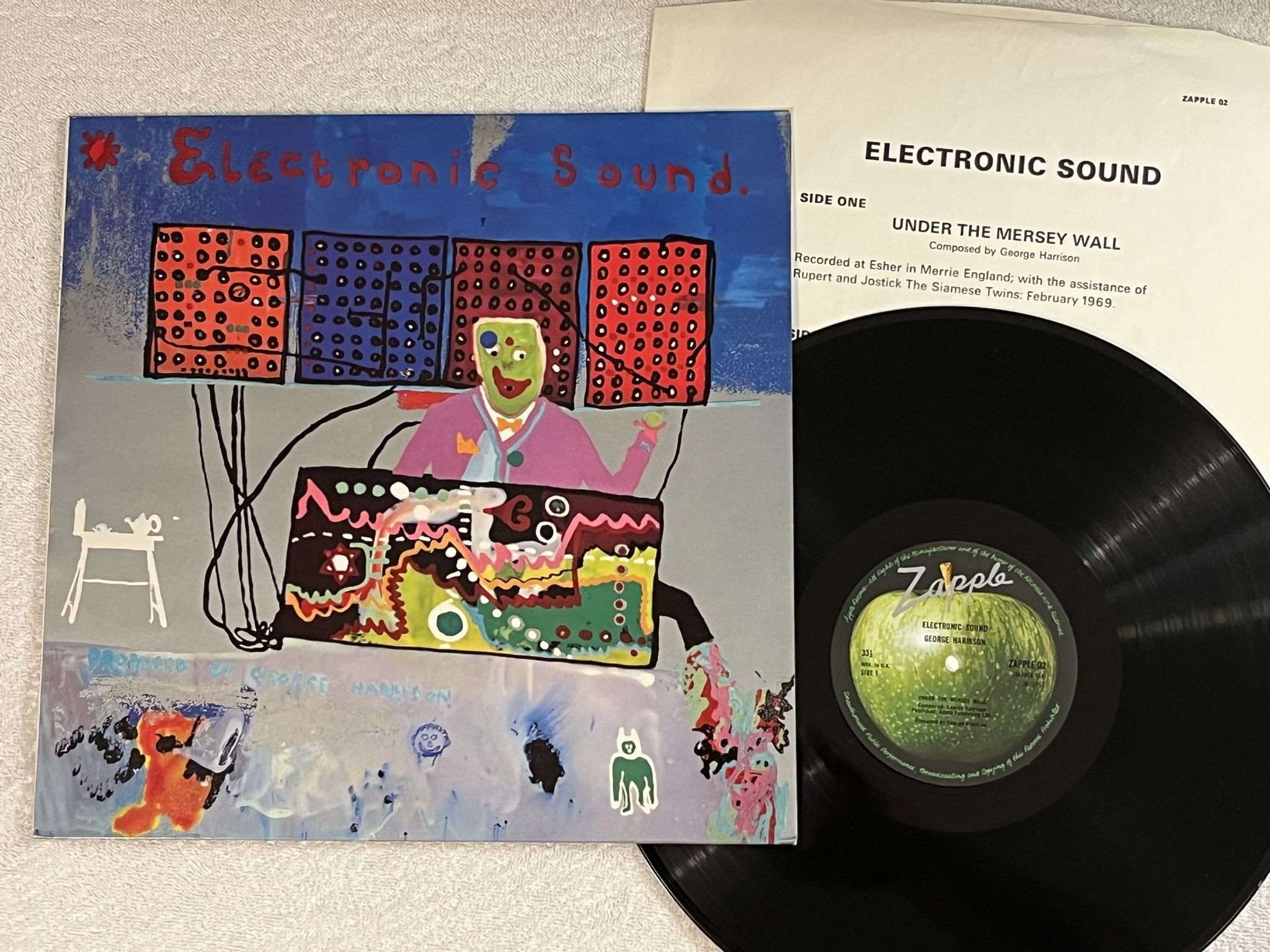 Omslagsbild för skivan GEORGE HARRISON electronic sound LP UK ZAPPLE ZAPPLE 02 *** RARE ***