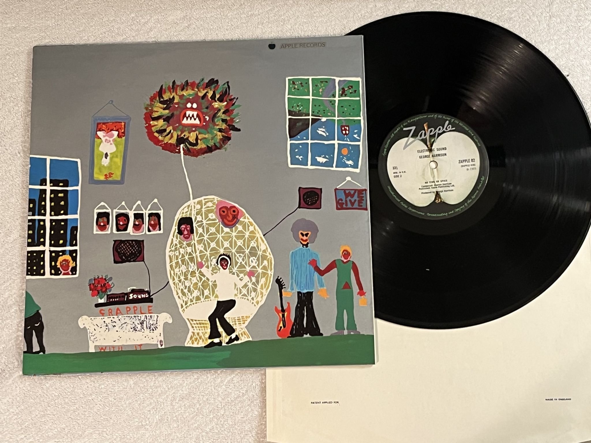 Omslagsbild för skivan GEORGE HARRISON electronic sound LP UK ZAPPLE ZAPPLE 02 *** RARE ***