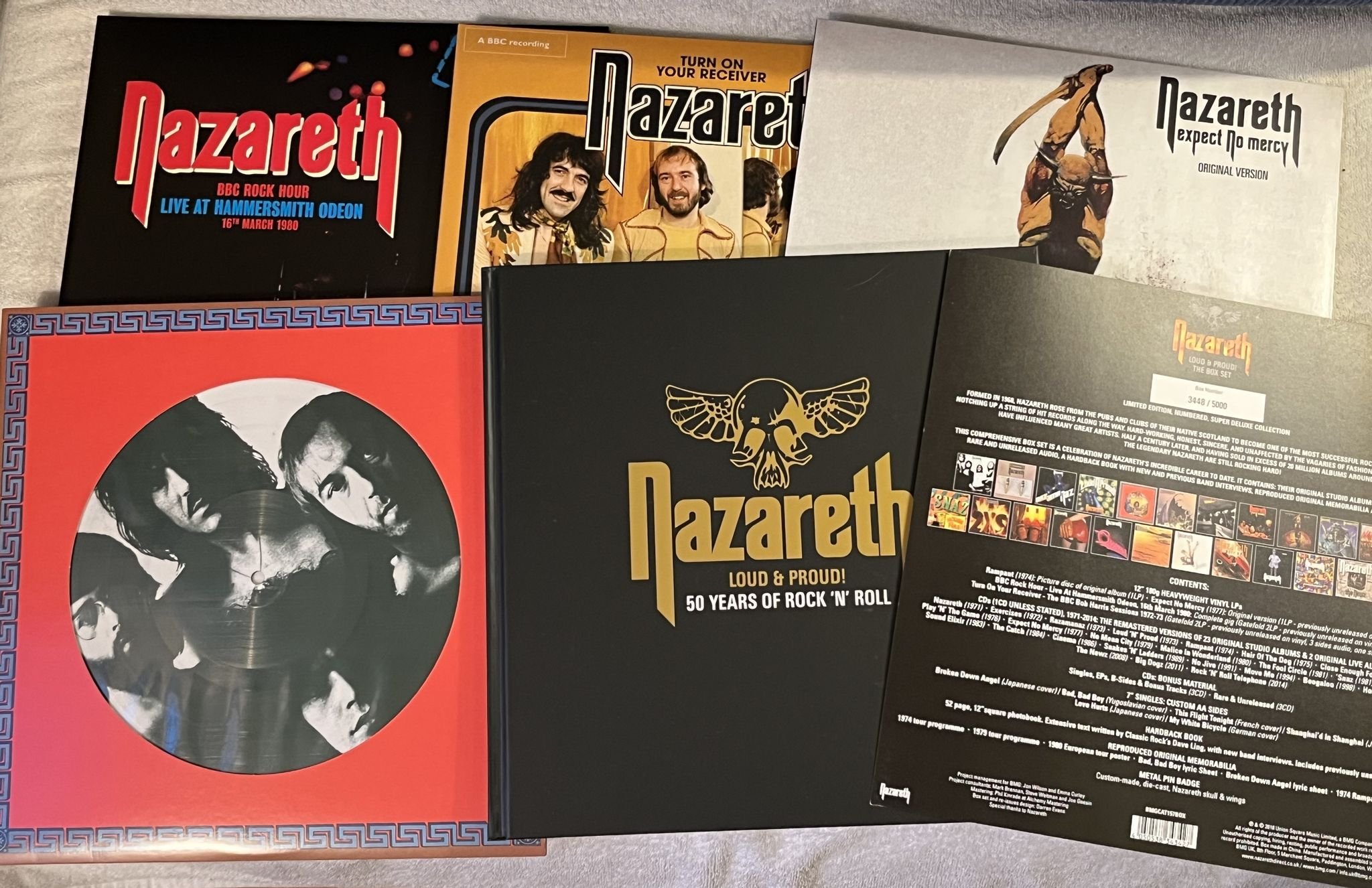 Omslagsbild för skivan NAZARETH Loud & Proud! The Box Set 2018 BMG BMGCAT157BOX *** mega box ! ! ***