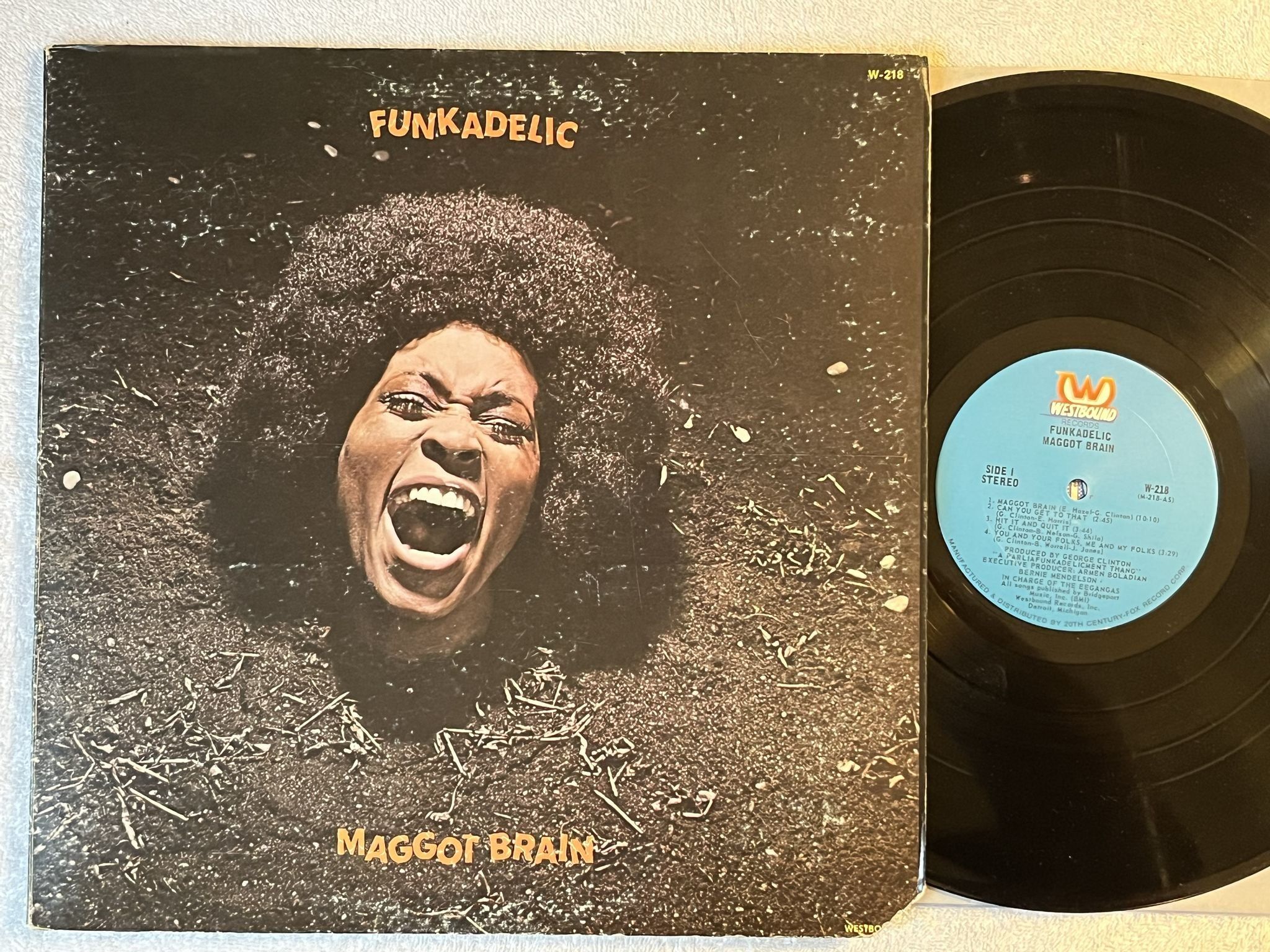 Omslagsbild för skivan FUNKADELIC maggot brain LP -71 US WESTBOUND WB 2007 *** RARE PSYCH FUNK ***