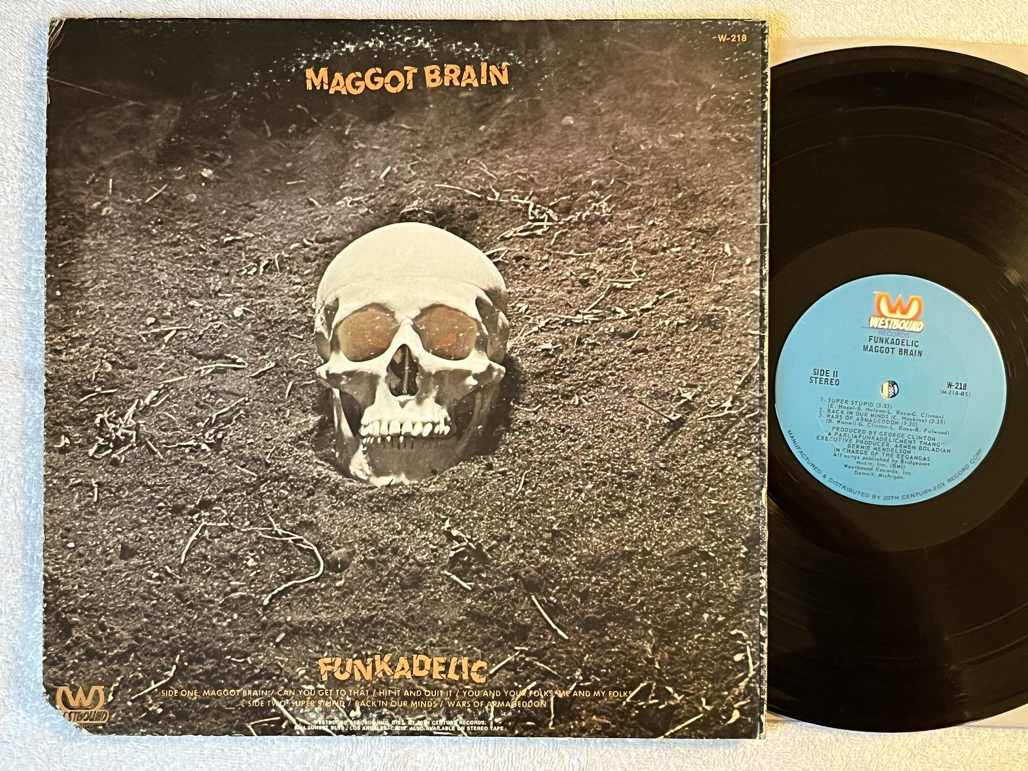 Omslagsbild för skivan FUNKADELIC maggot brain LP -71 US WESTBOUND WB 2007 *** RARE PSYCH FUNK ***